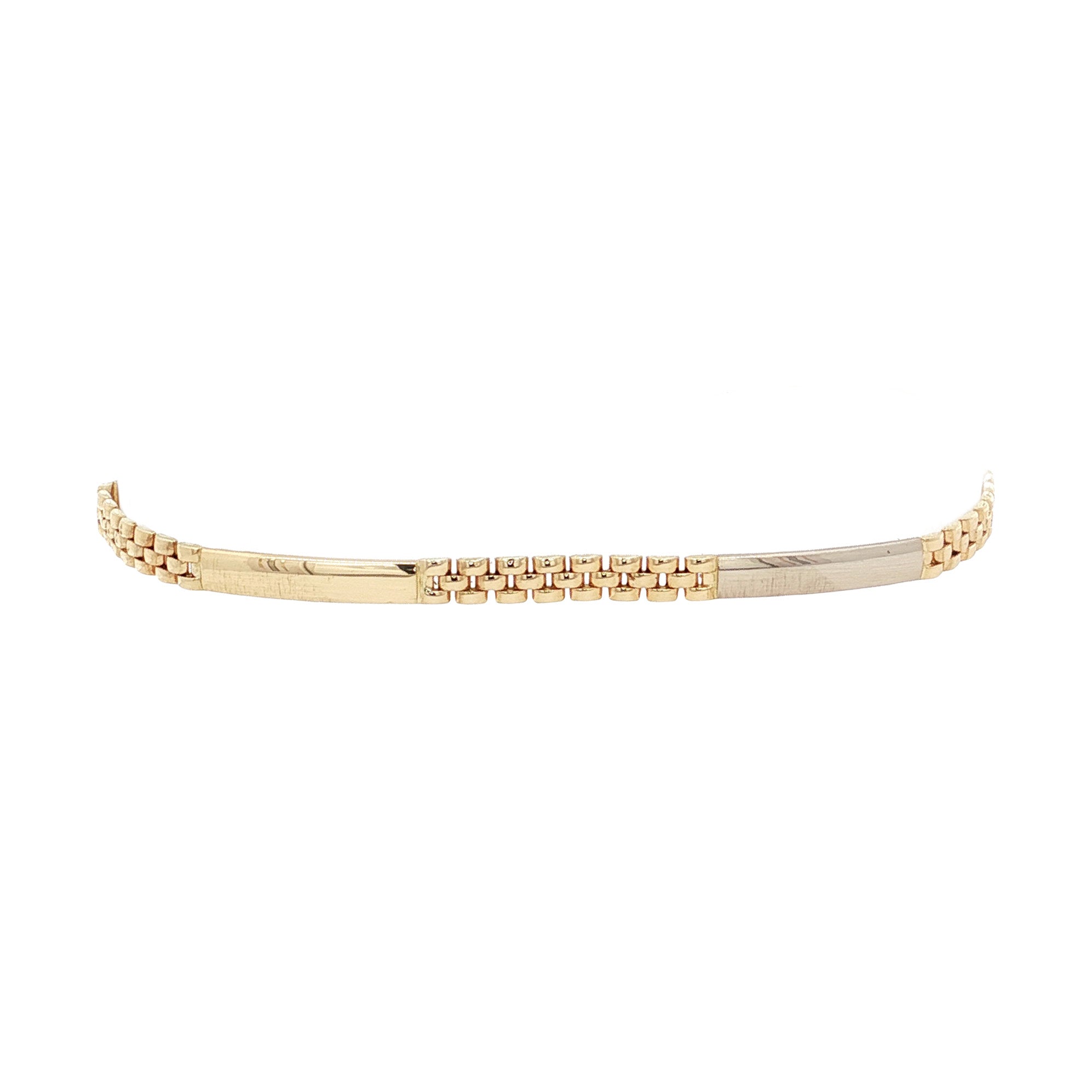 Bicolour gold vintage fantasy bracelet 14 kt