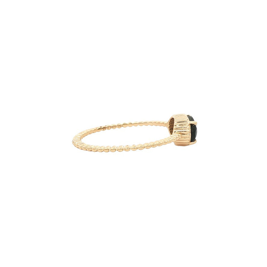 Gouden ring met kleursteen 18 kt