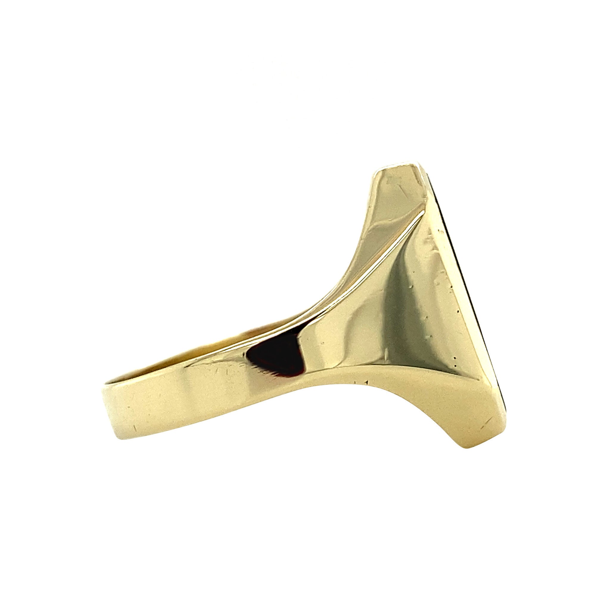 14 kt gold signet ring with onyx