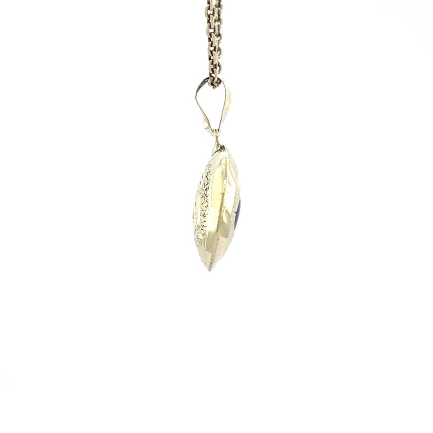 Gouden vintage boze oog hanger 14 krt