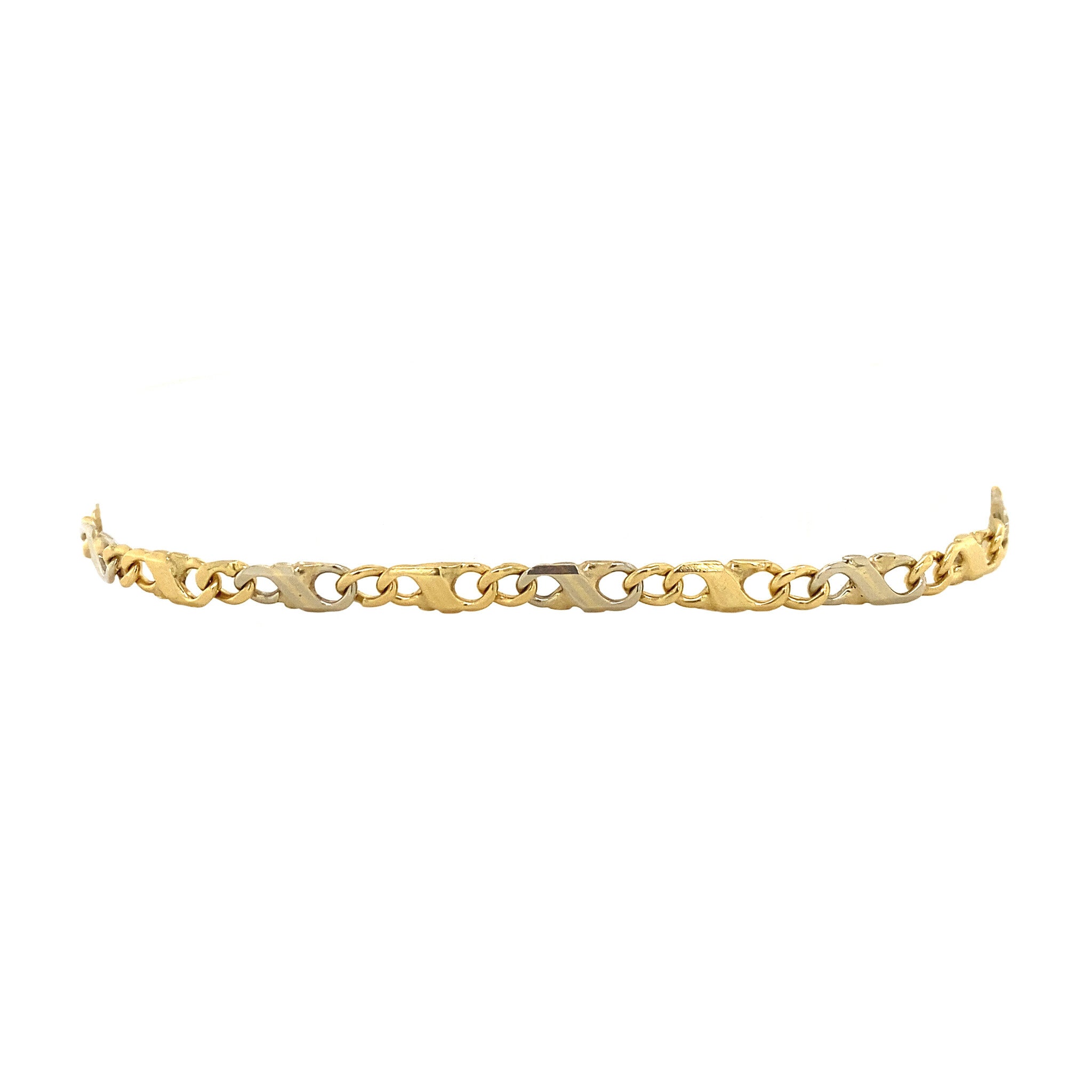 Vintage gouden fantasie armband 14 krt
