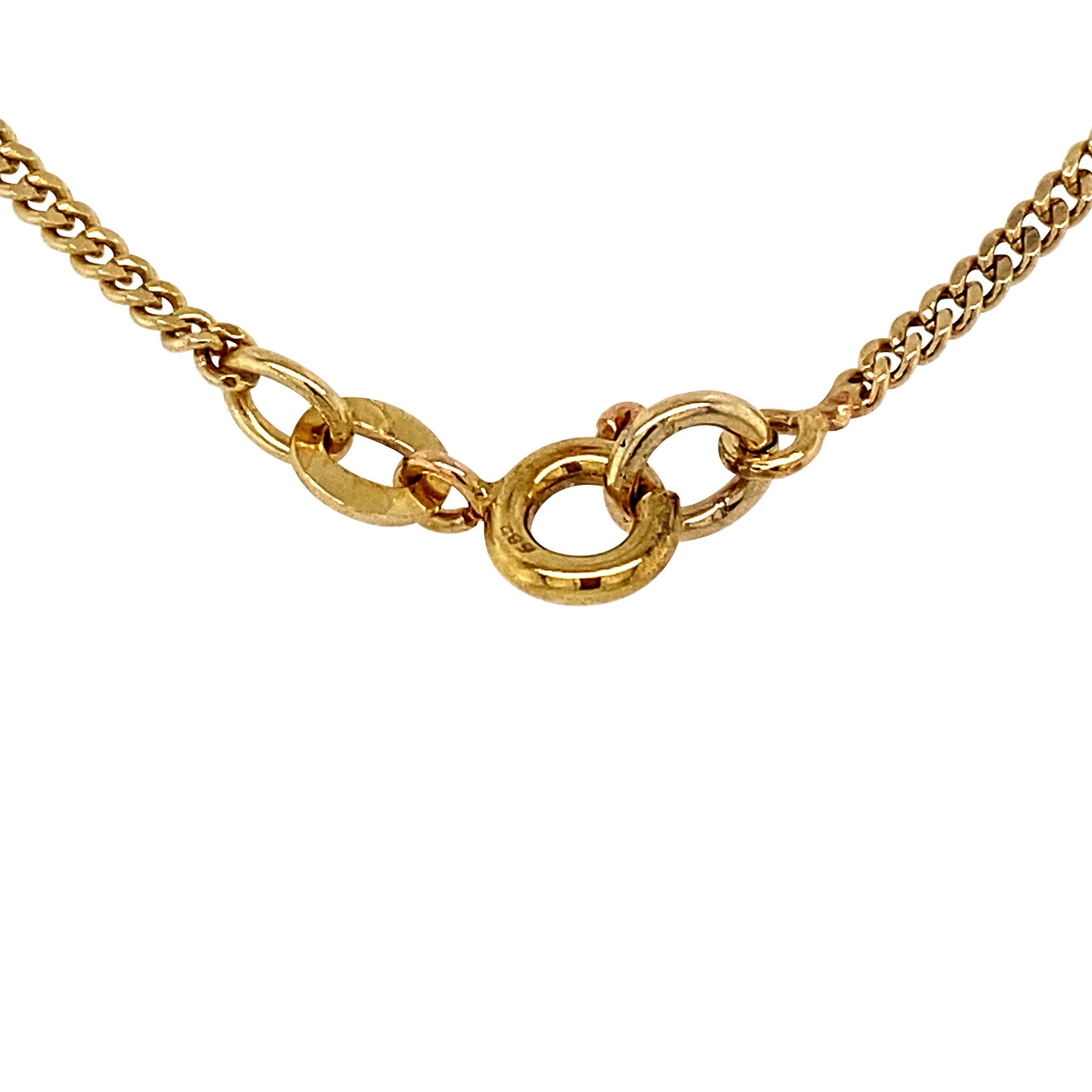 Gold length necklace gourmet 38.5 cm 14 krt