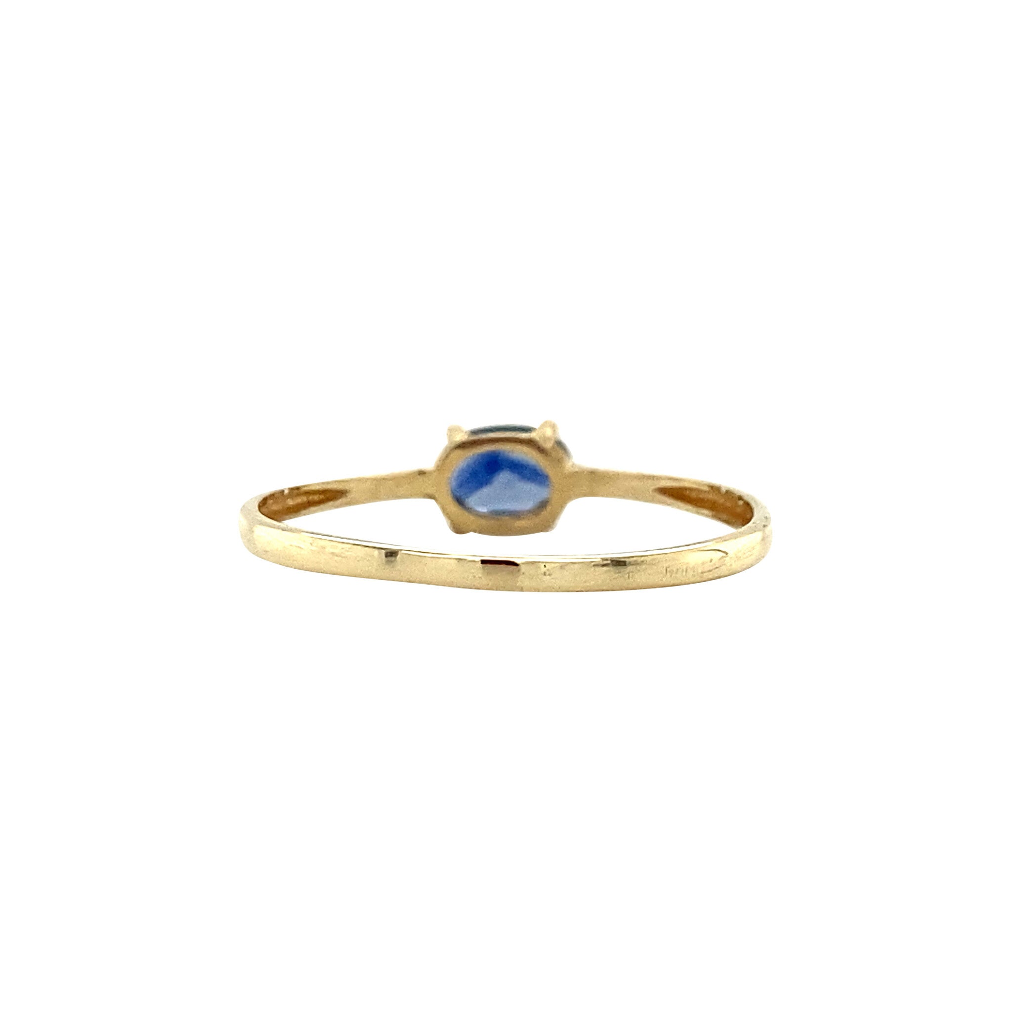 14 kt gold ring with sapphire
