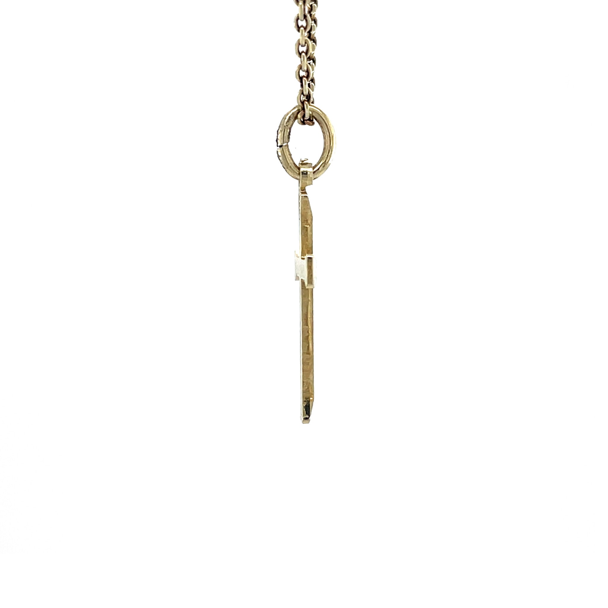 Gouden vintage kruis hanger 14 krt