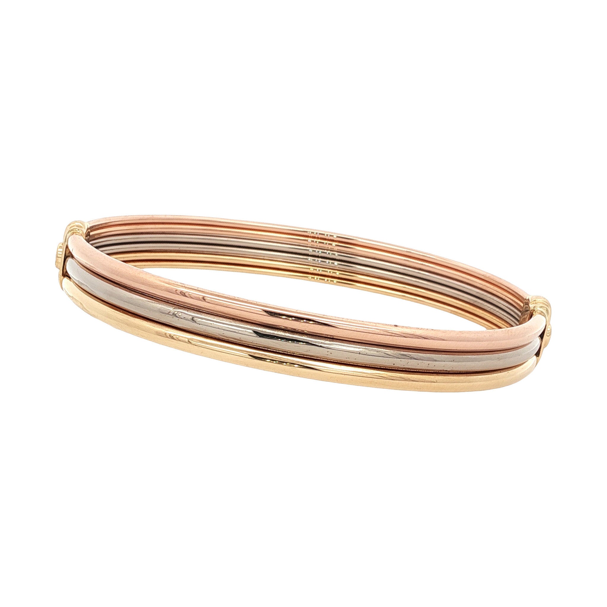 Tricolour gouden vintage Cartier armband 18 kt