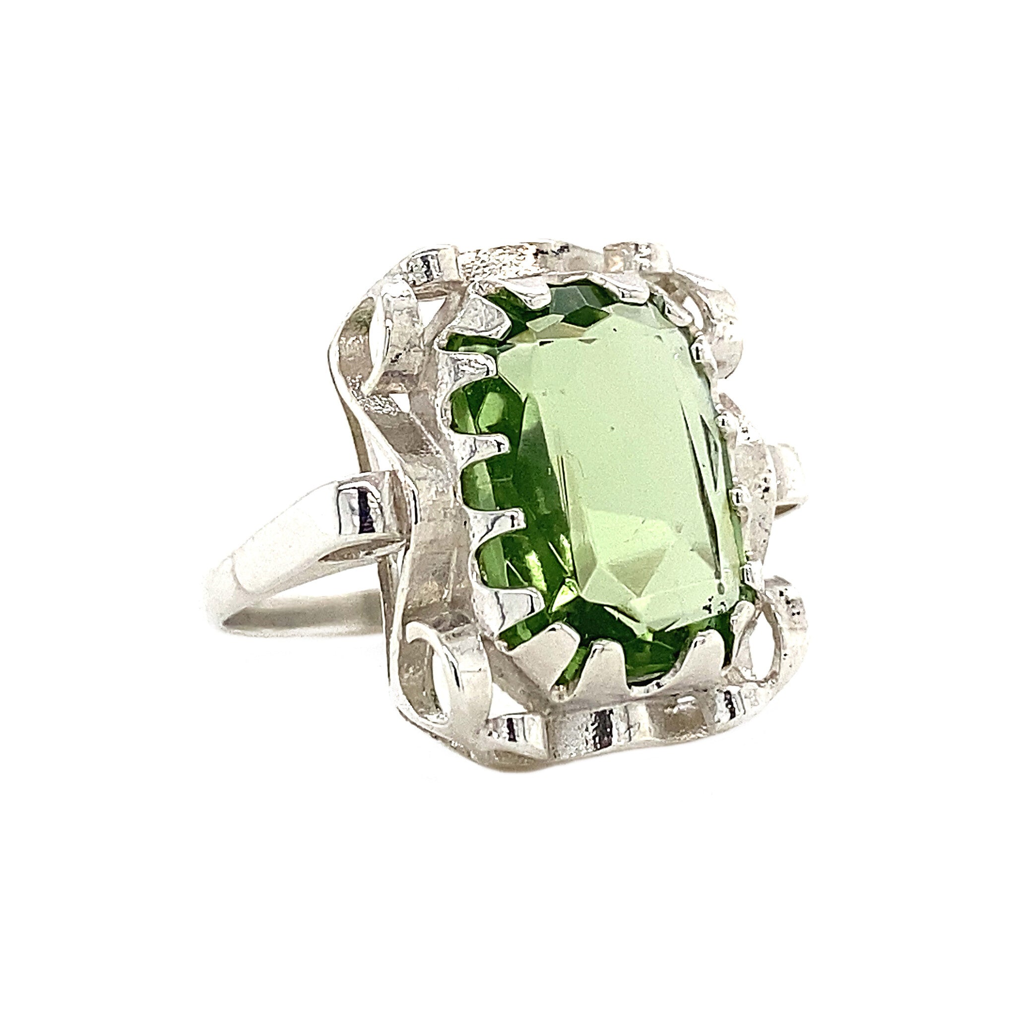Queen's ring 925 - Lime Quartz