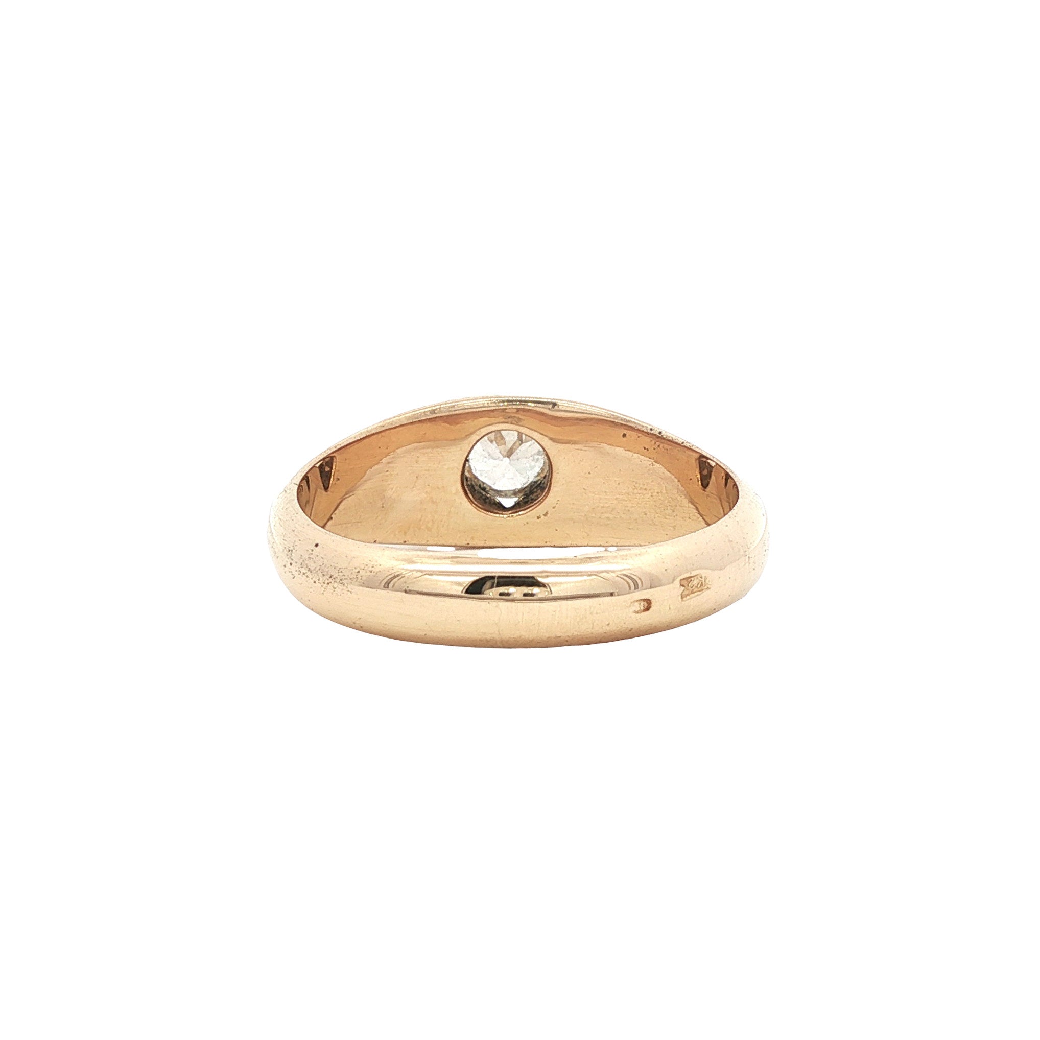 Vintage 14 kt gold ring with a diamond