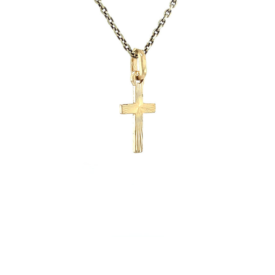 Gouden vintage kruis hanger 18 kt