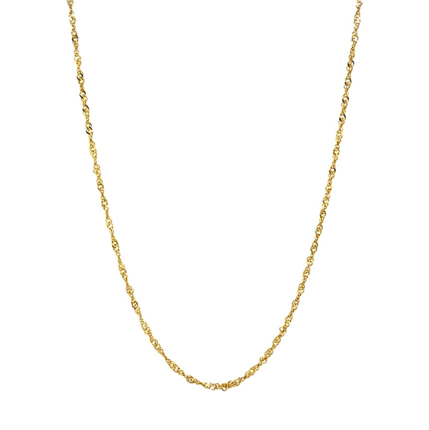Gold vintage Singapore necklace 14 kt