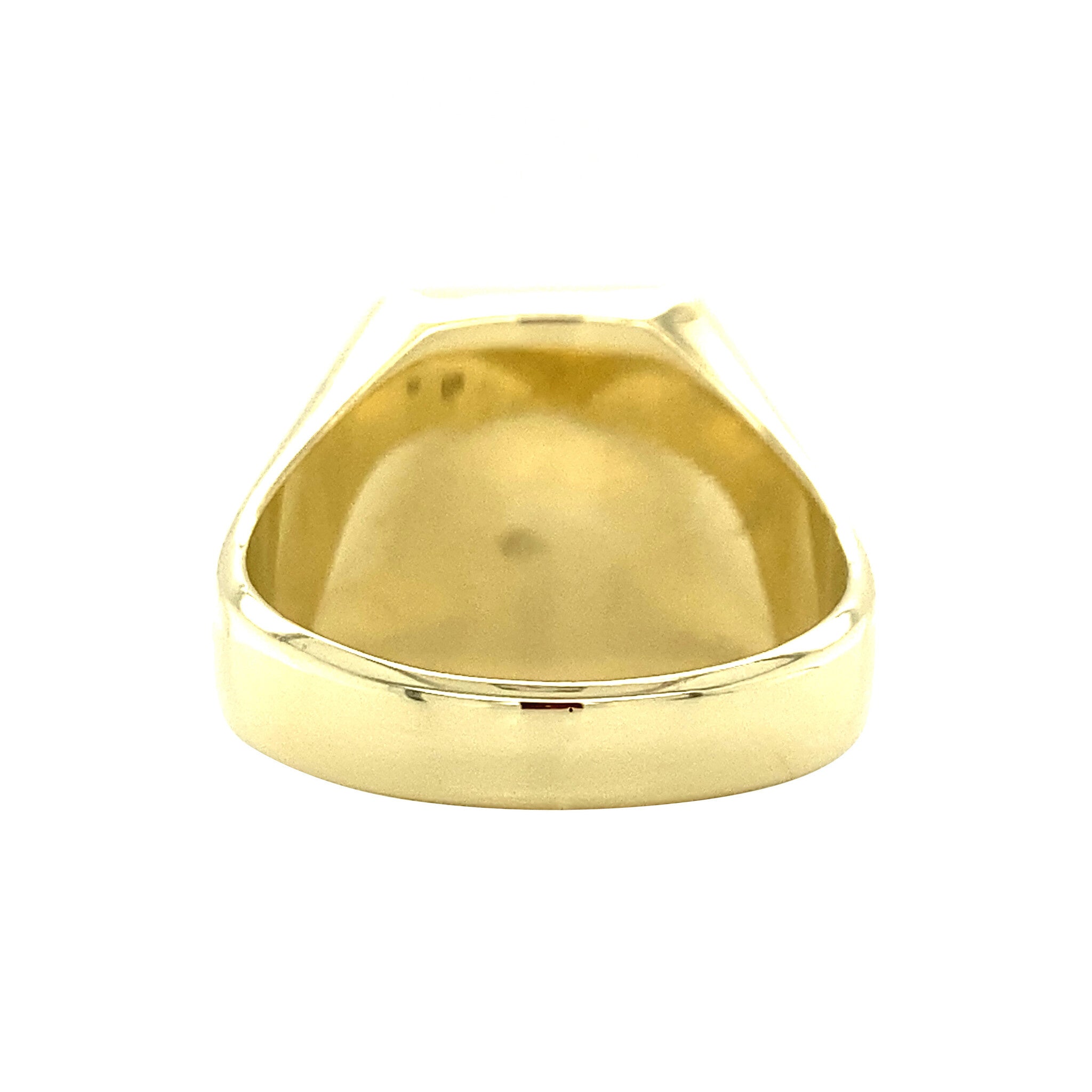 14 kt gold signet ring with onyx