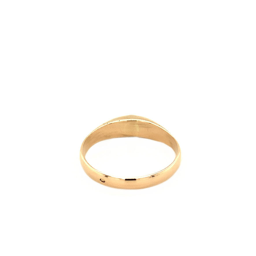 14 kt rose-gold pinky ring with rose diamond