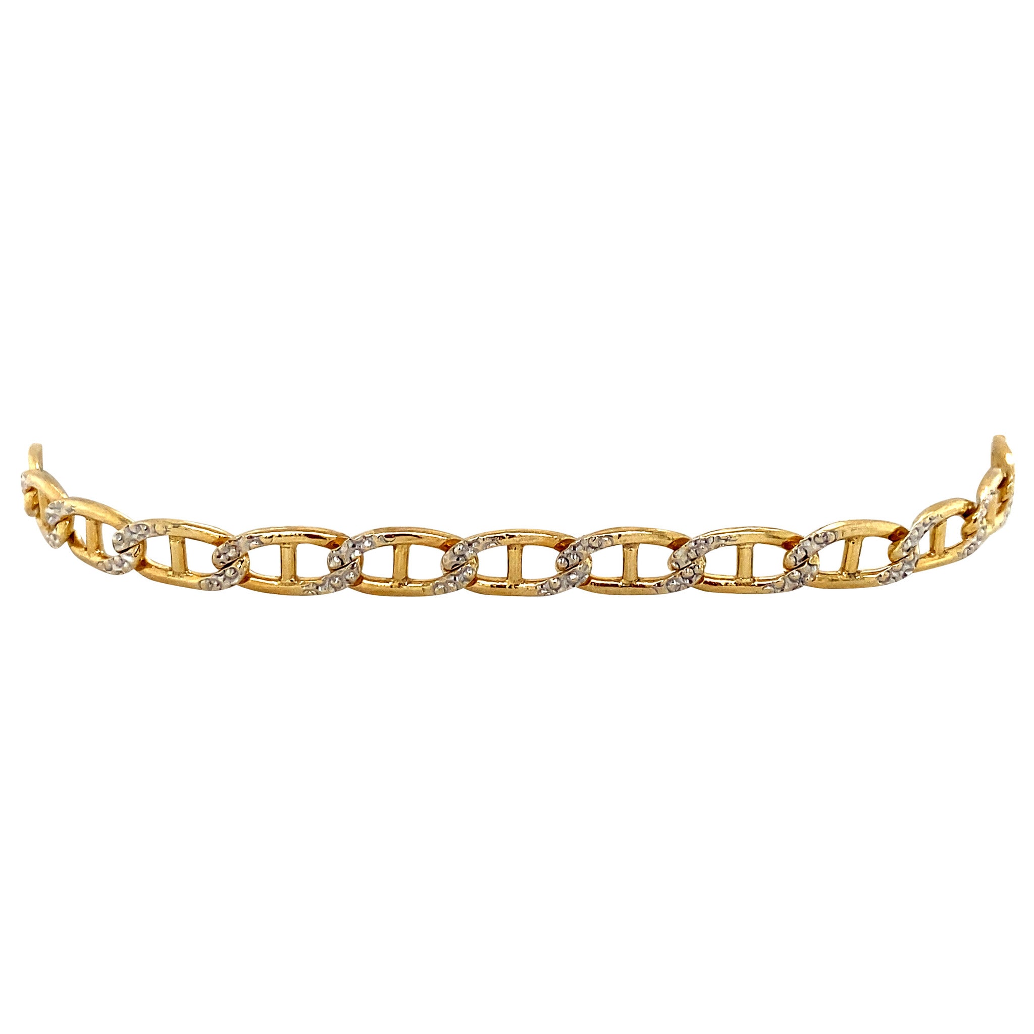 Bicolour vintage gold bracelet 14 carat