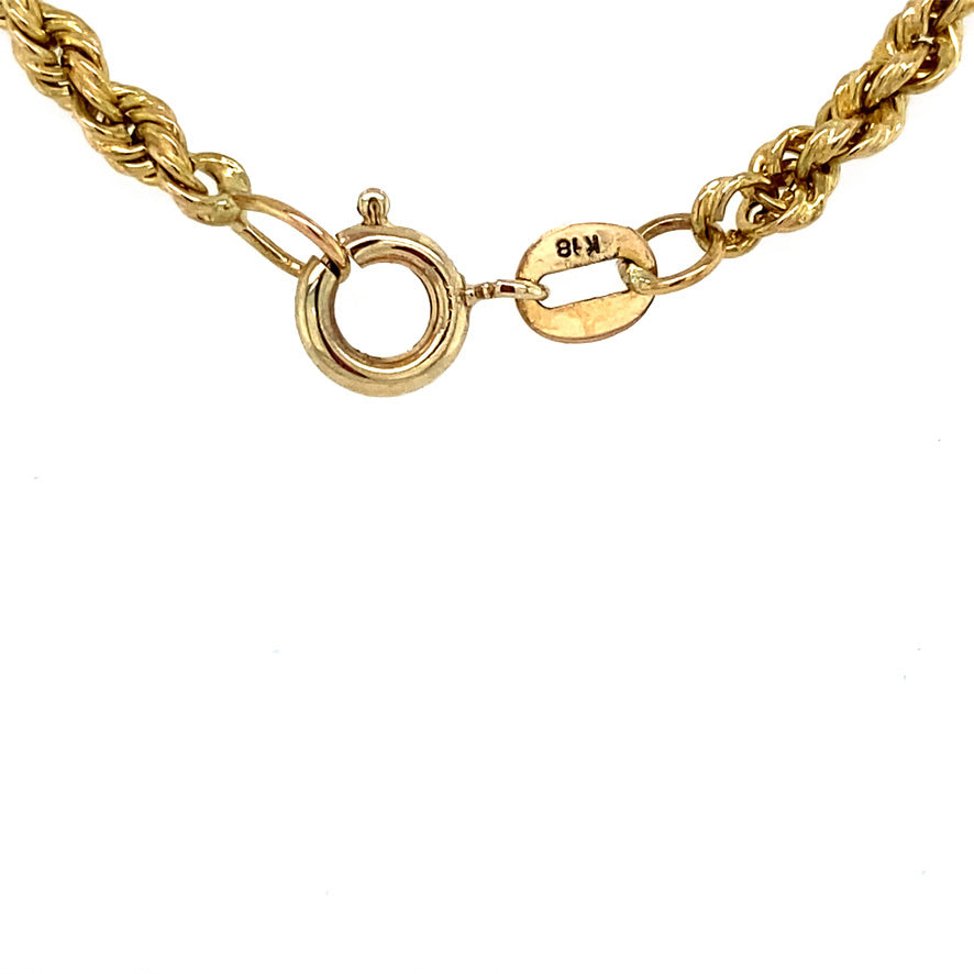 Gouden vintage koord collier 18 krt