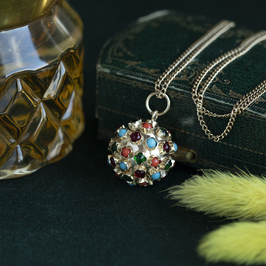 Gouden vintage sputnik hanger 14 kt