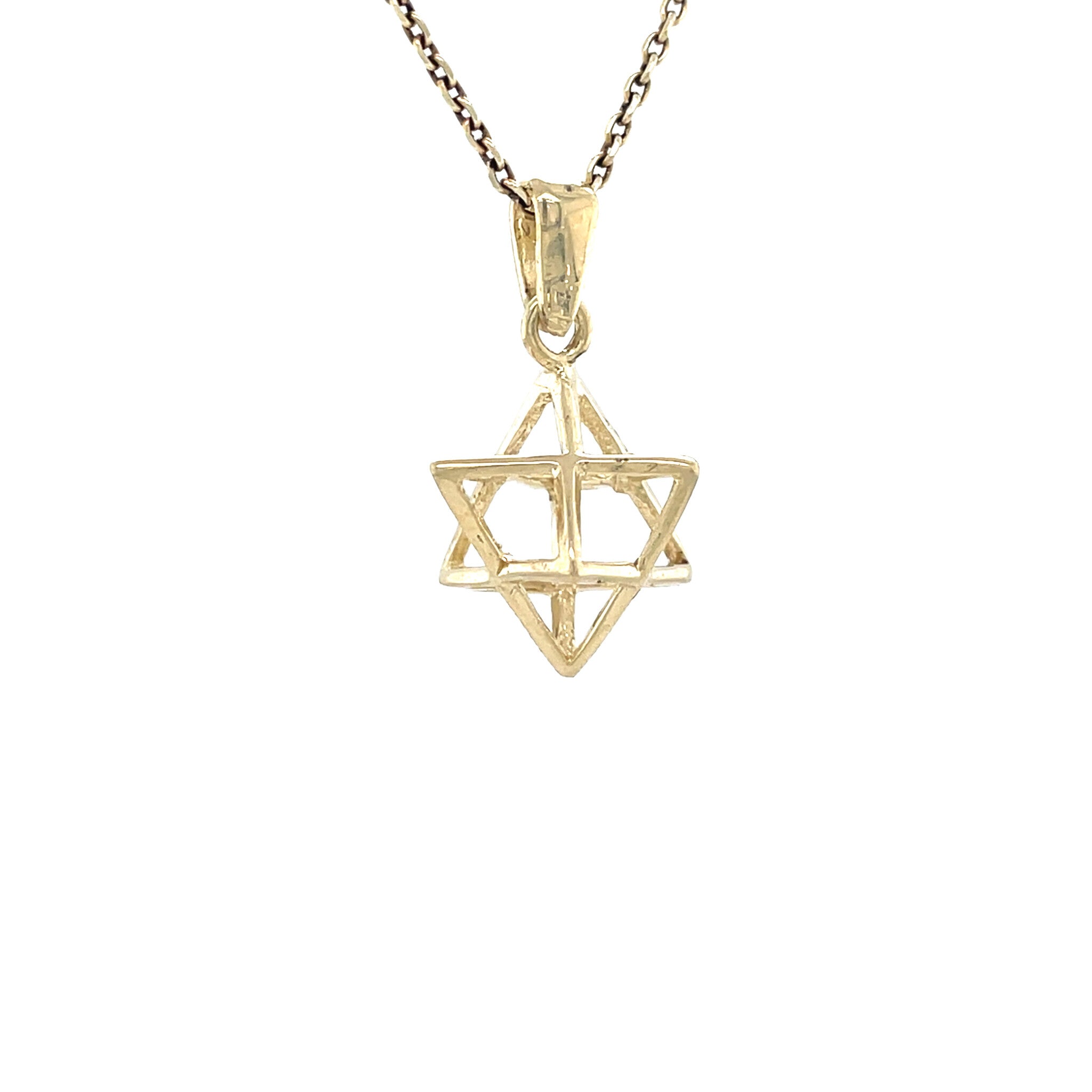 Gouden vintage Merkaba hanger 14 krt