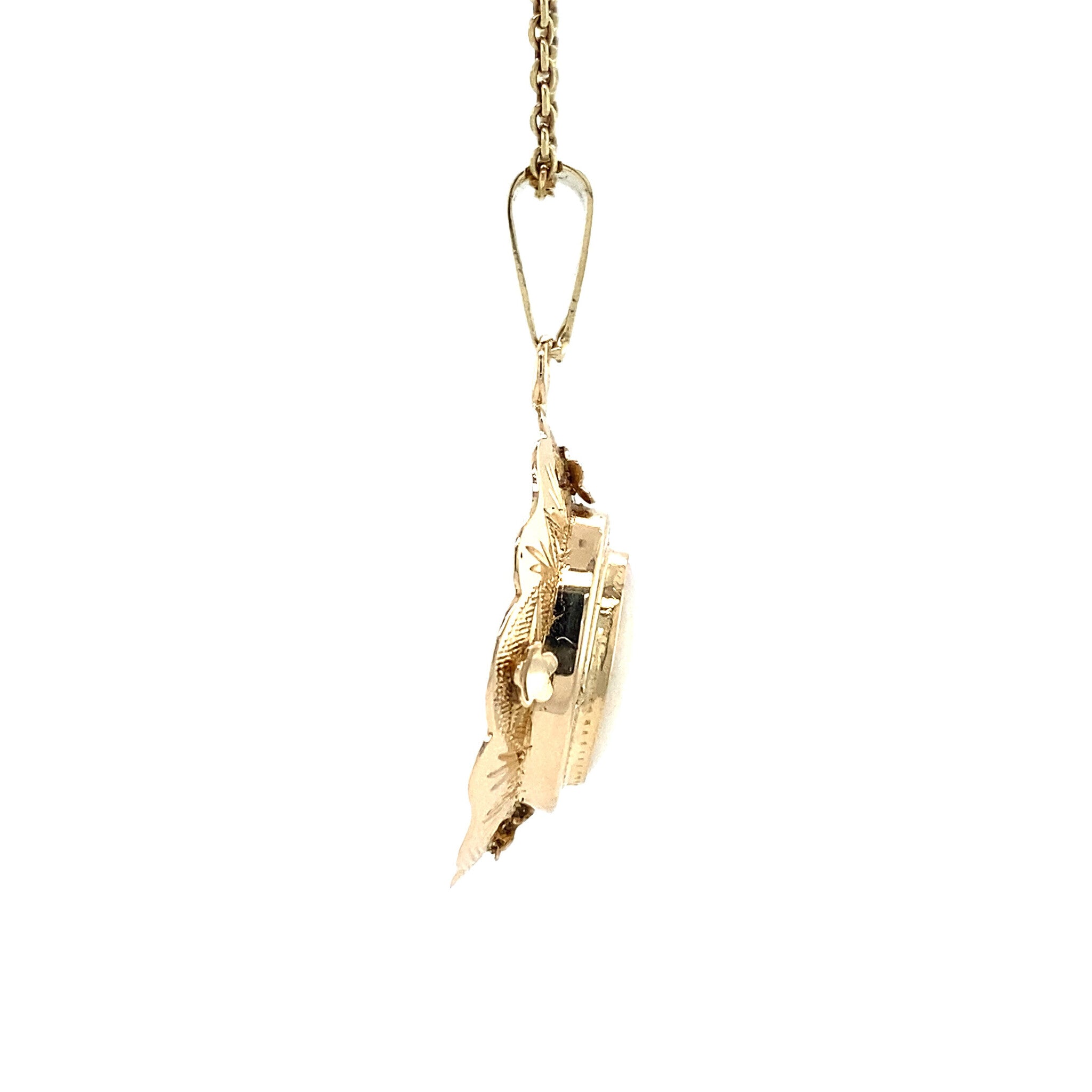 14 kt gold pendant with opal
