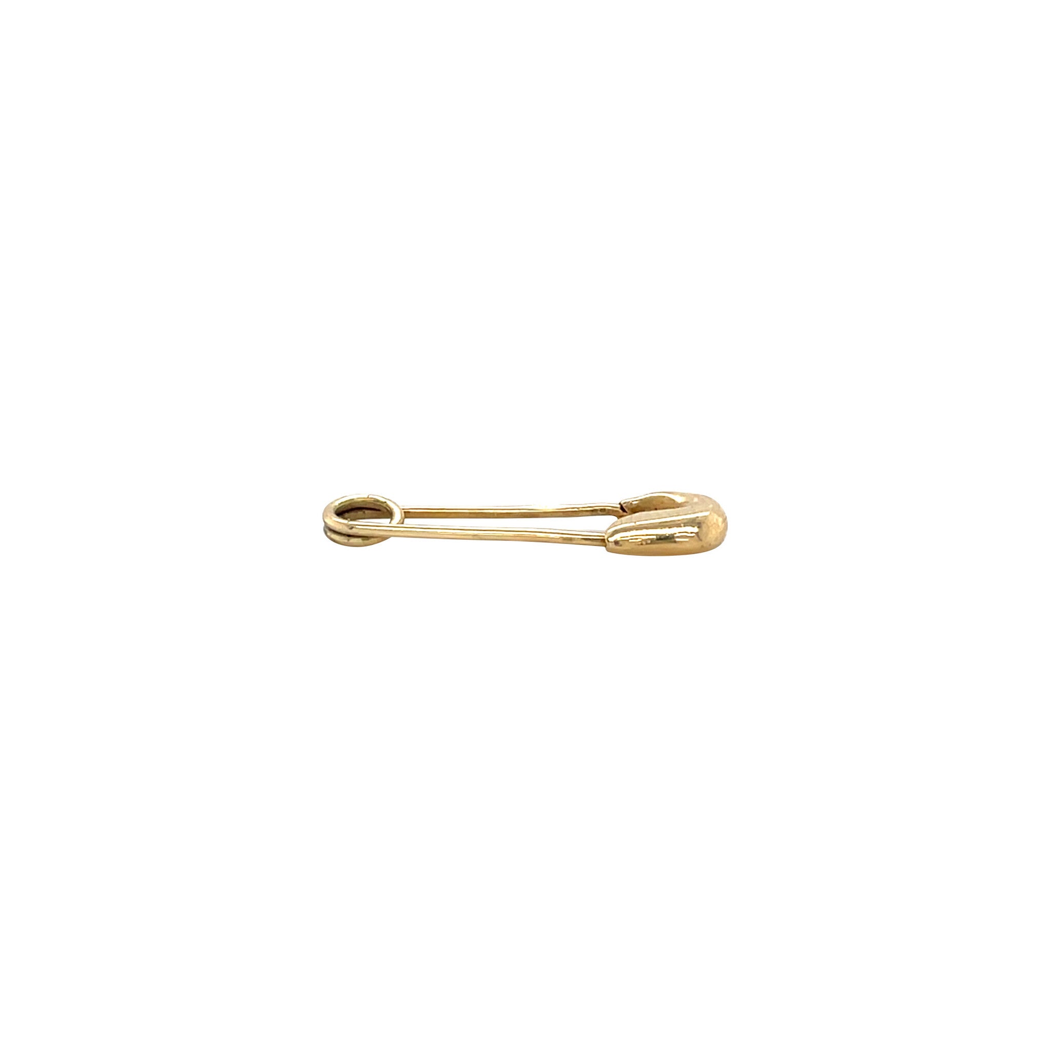 Gouden vintage veiligheidsspeld broche 14 krt