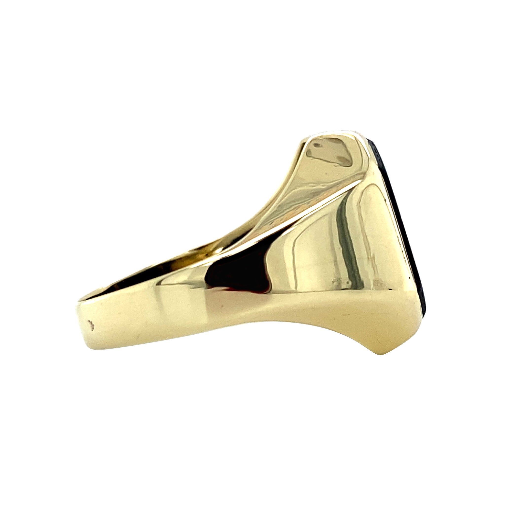 14 kt gold signet ring with onyx