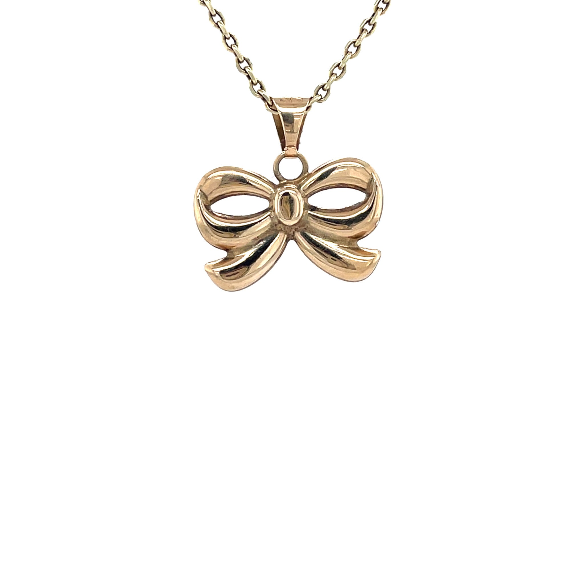 9 kt bow pendant