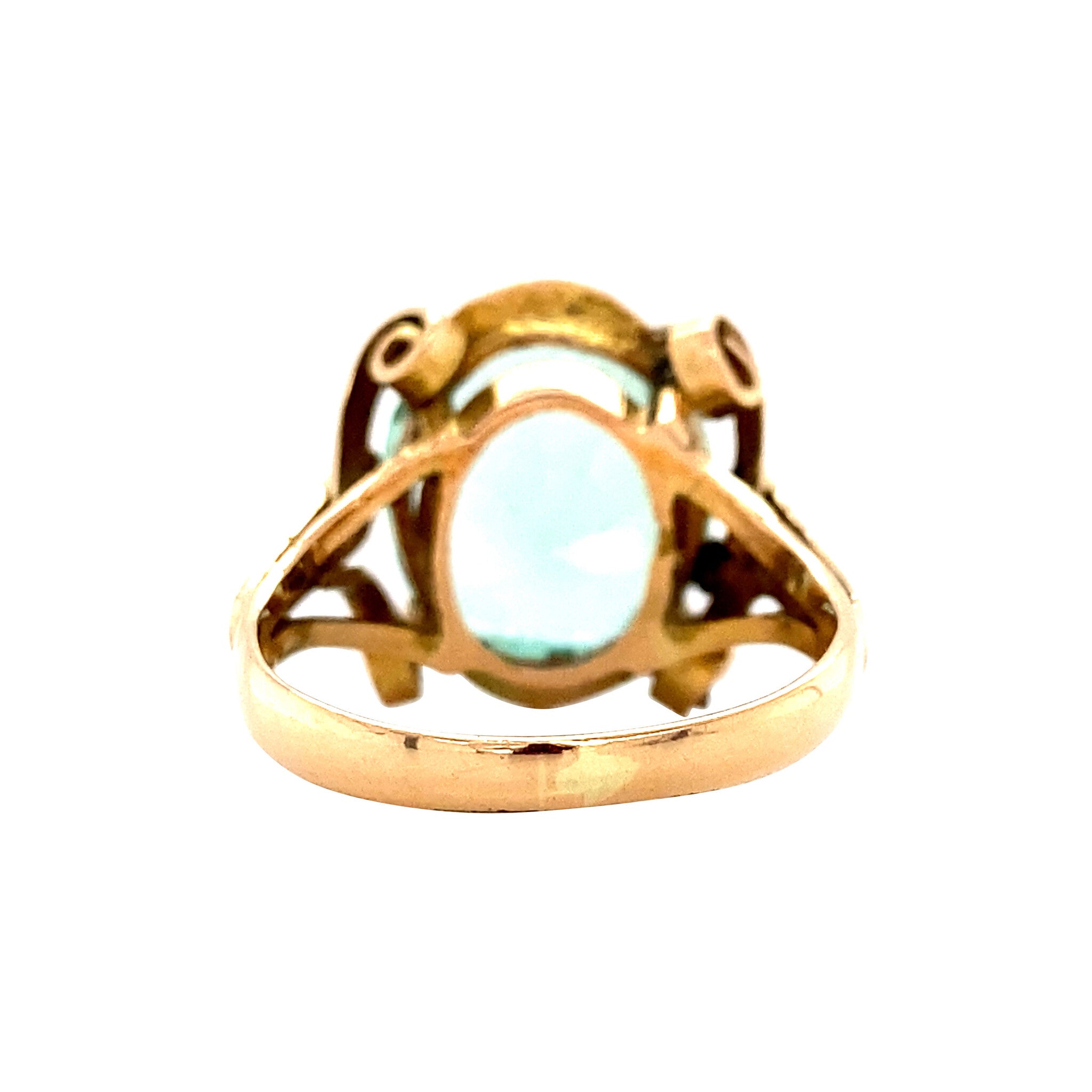 Vintage gold ring with spinel, 18 kt