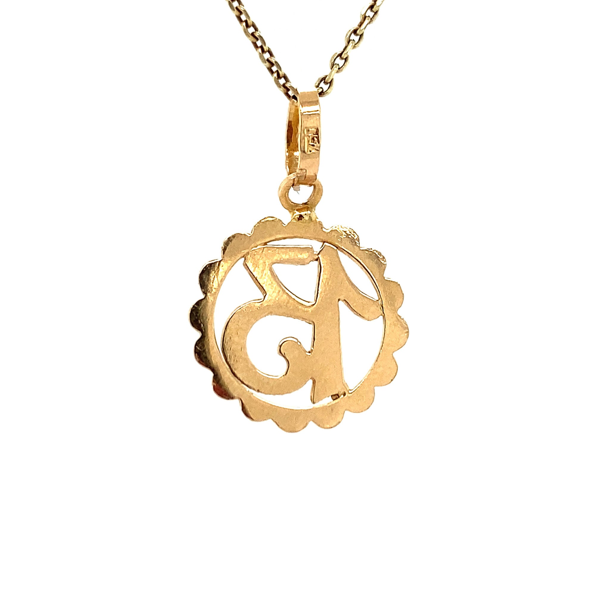 Gouden nummer dertien hanger 18 krt