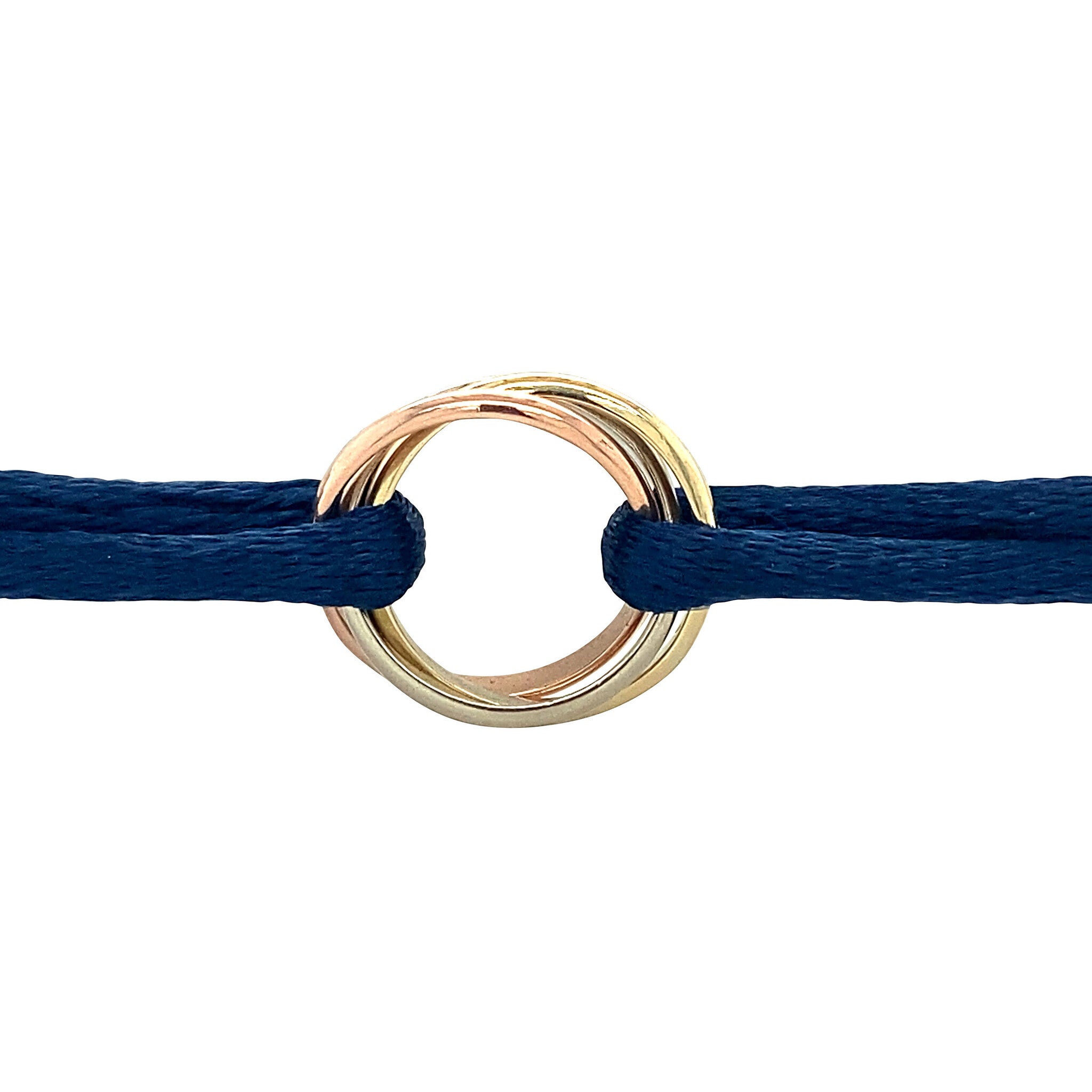 Satin trinity bracelet 14 krt