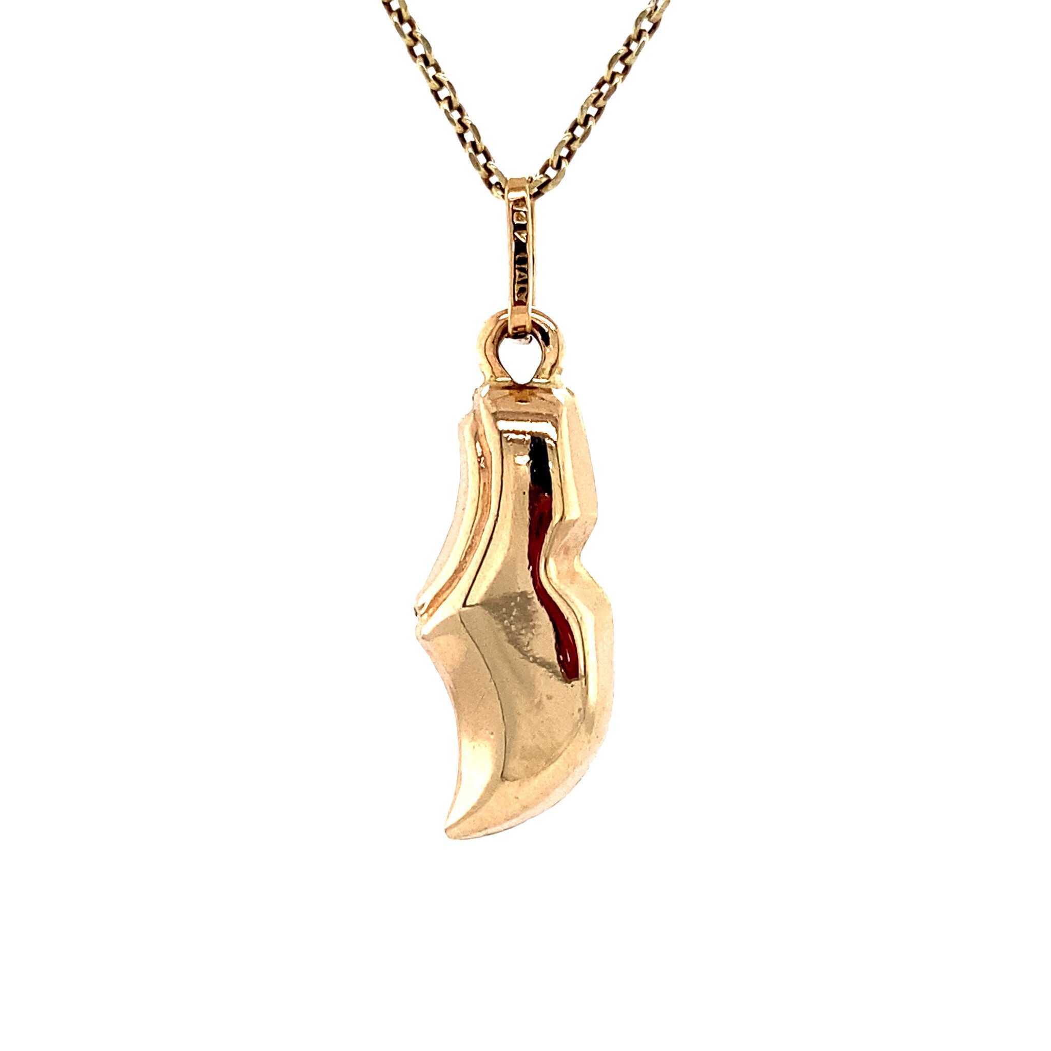 Gouden hanger klomp 14 krt