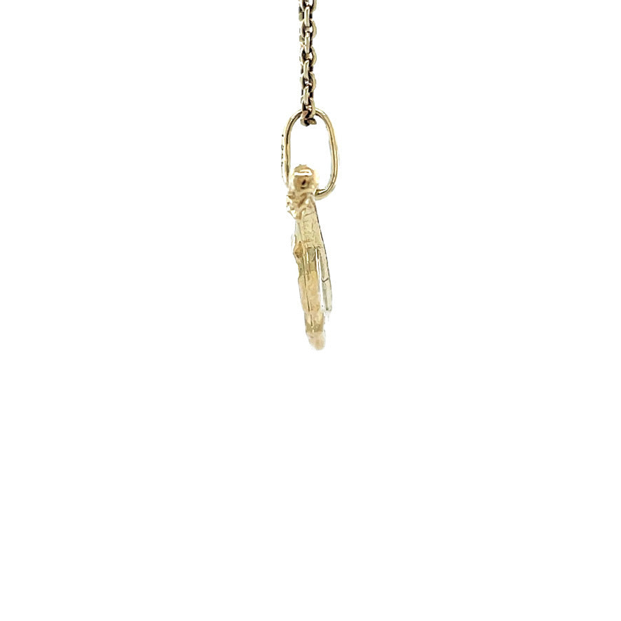 Gouden vintage viool hanger 14 krt