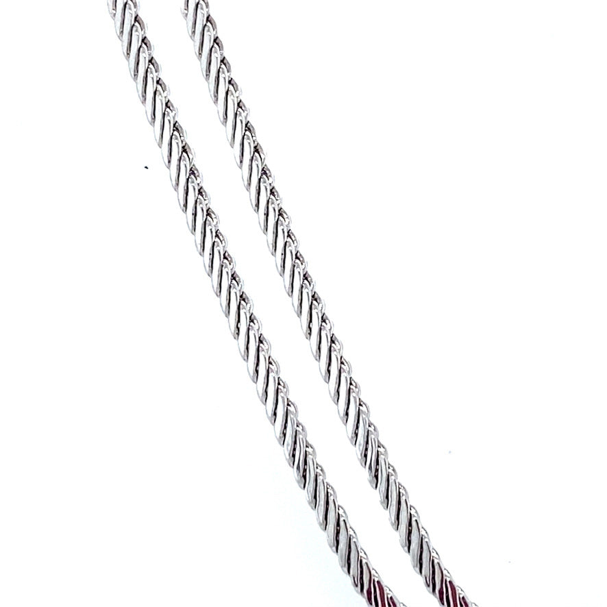 White gold vintage necklace with diamond 14 kt