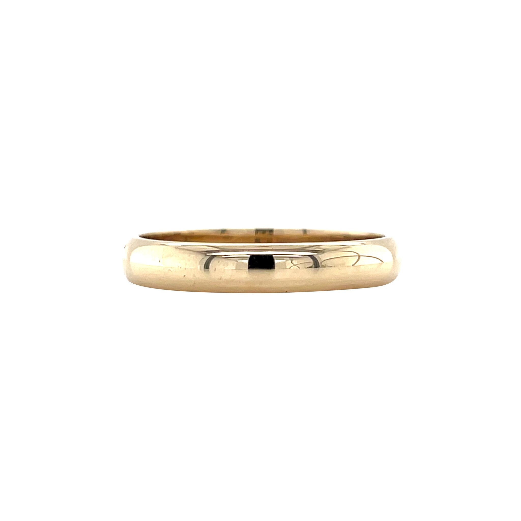 Vintage smooth gold wedding band 14 kt