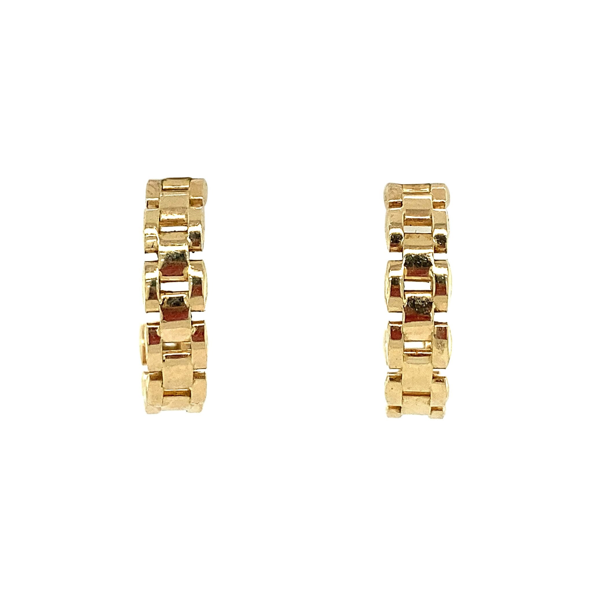 Gouden Rolex oorringen 14 krt