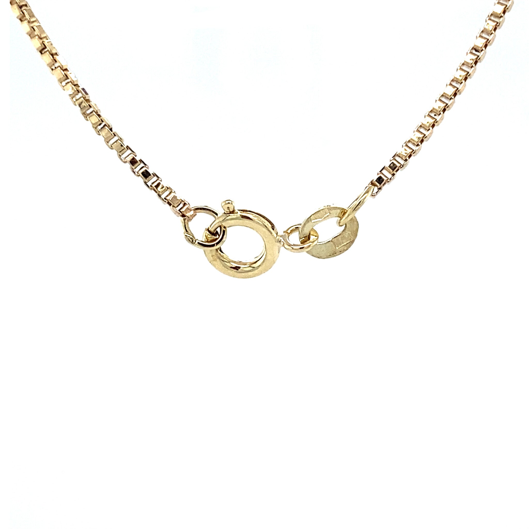 Vintage gold necklace with garnet, 14 kt