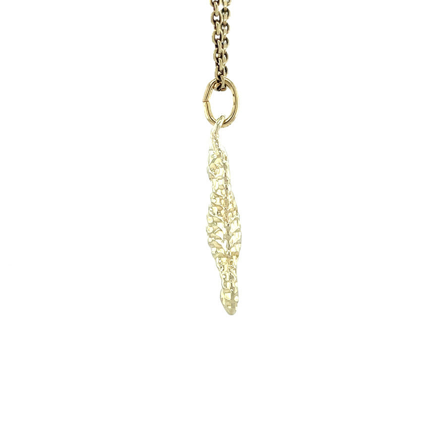 Gouden vintage zeepaard hanger 14 kt