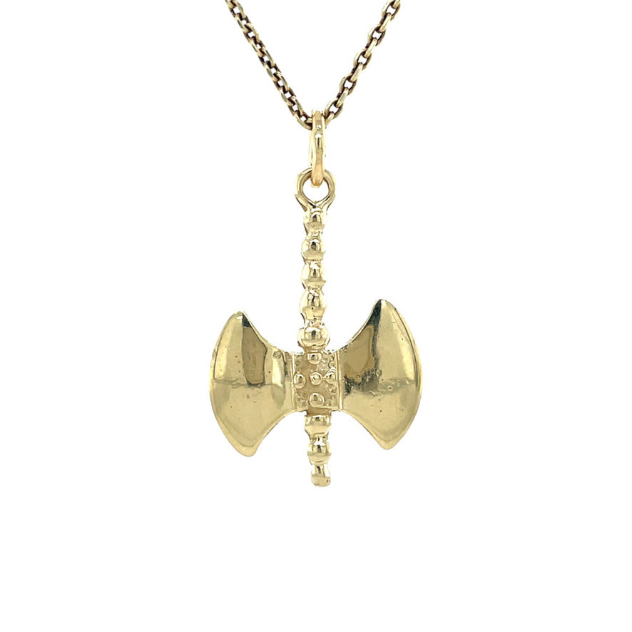 Vintage labrys axe pendant 12 kt