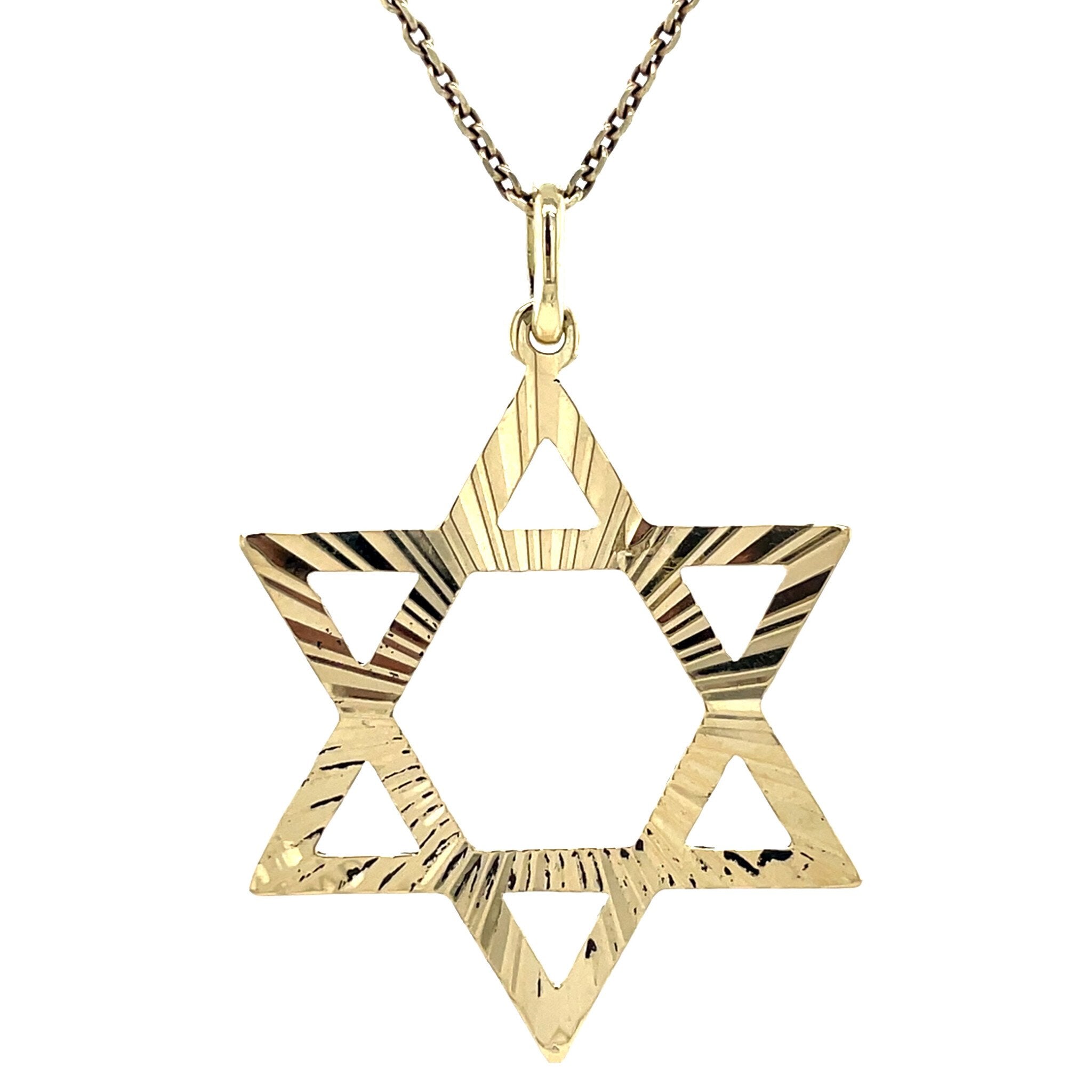 Vintage gold Star of David pendant, 14 kt