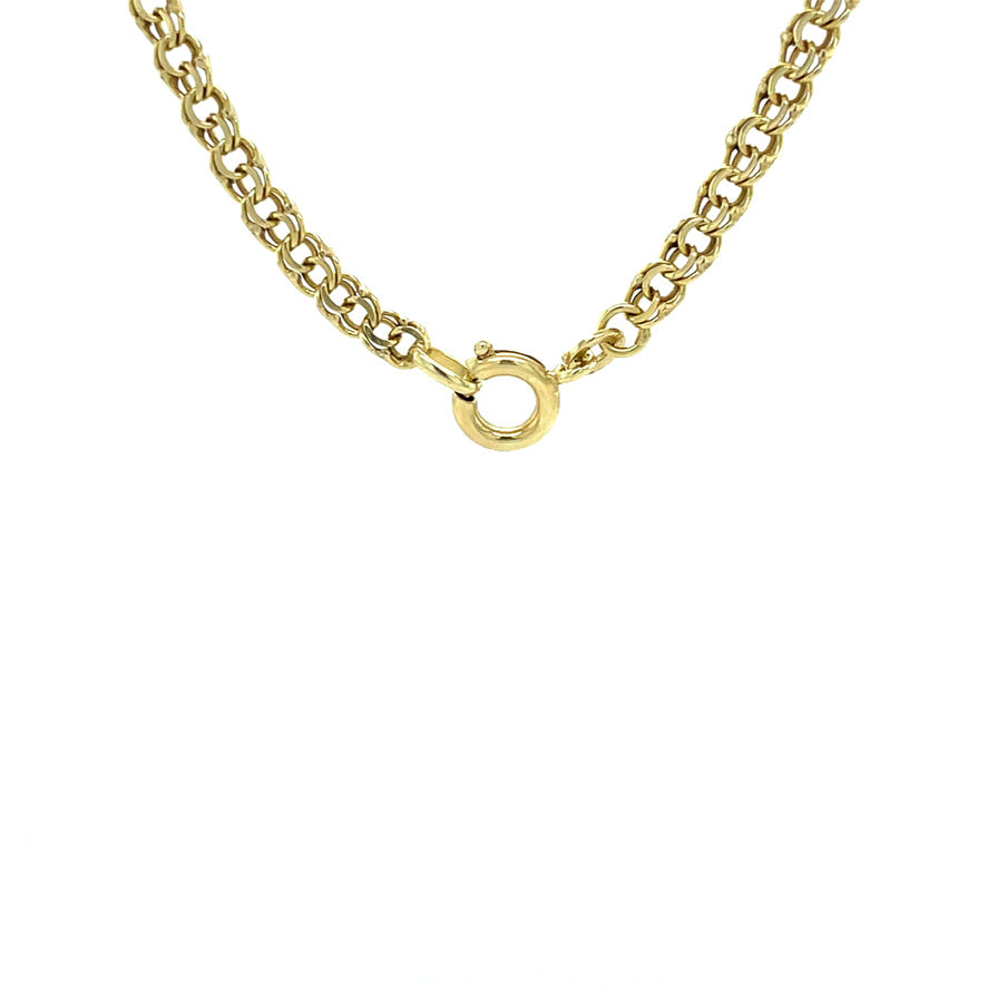Gold vintage fantasy gourmet necklace 14 kt