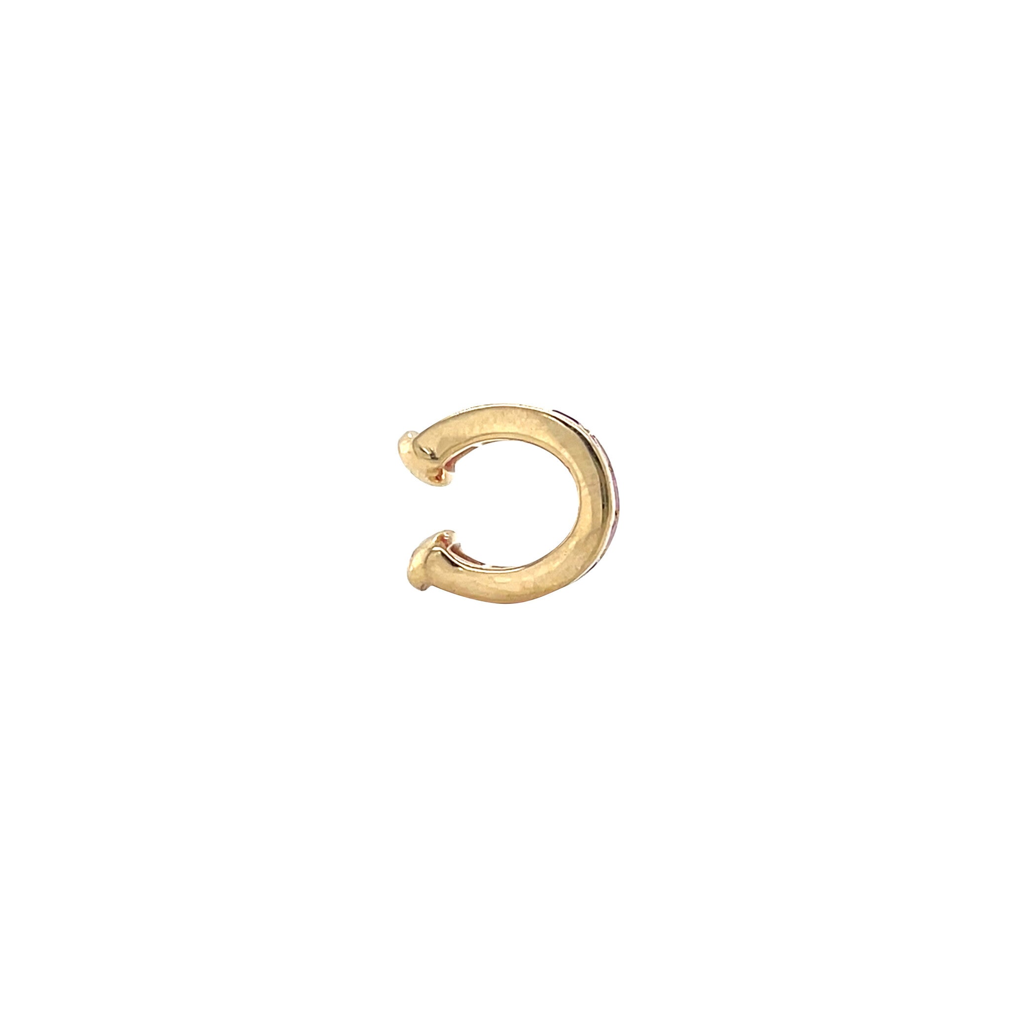Gouden earcuff met robijn 18 krt