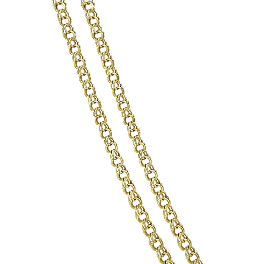 Gold vintage fantasy gourmet necklace 14 kt