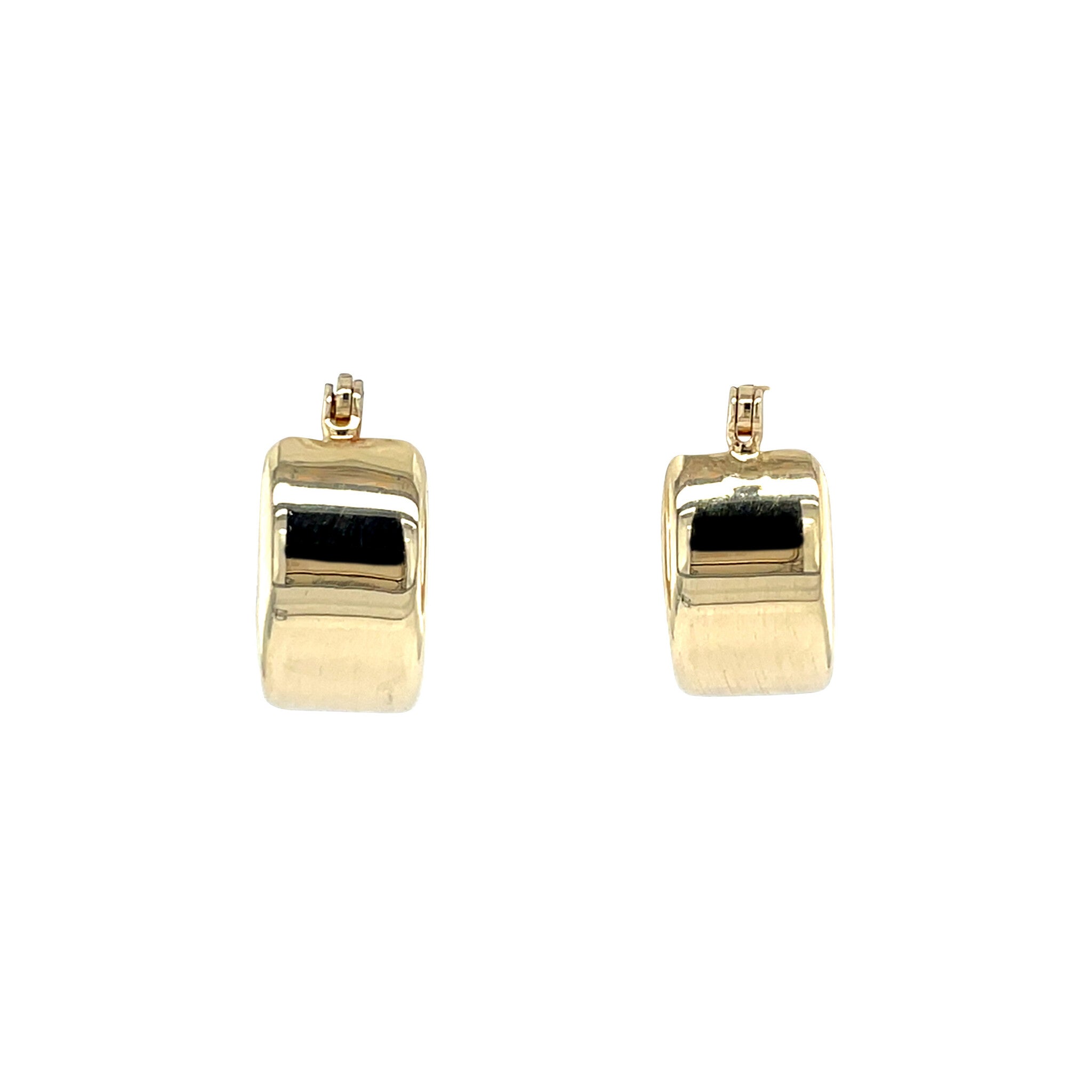 Vintage smooth 14 kt gold hoop earrings
