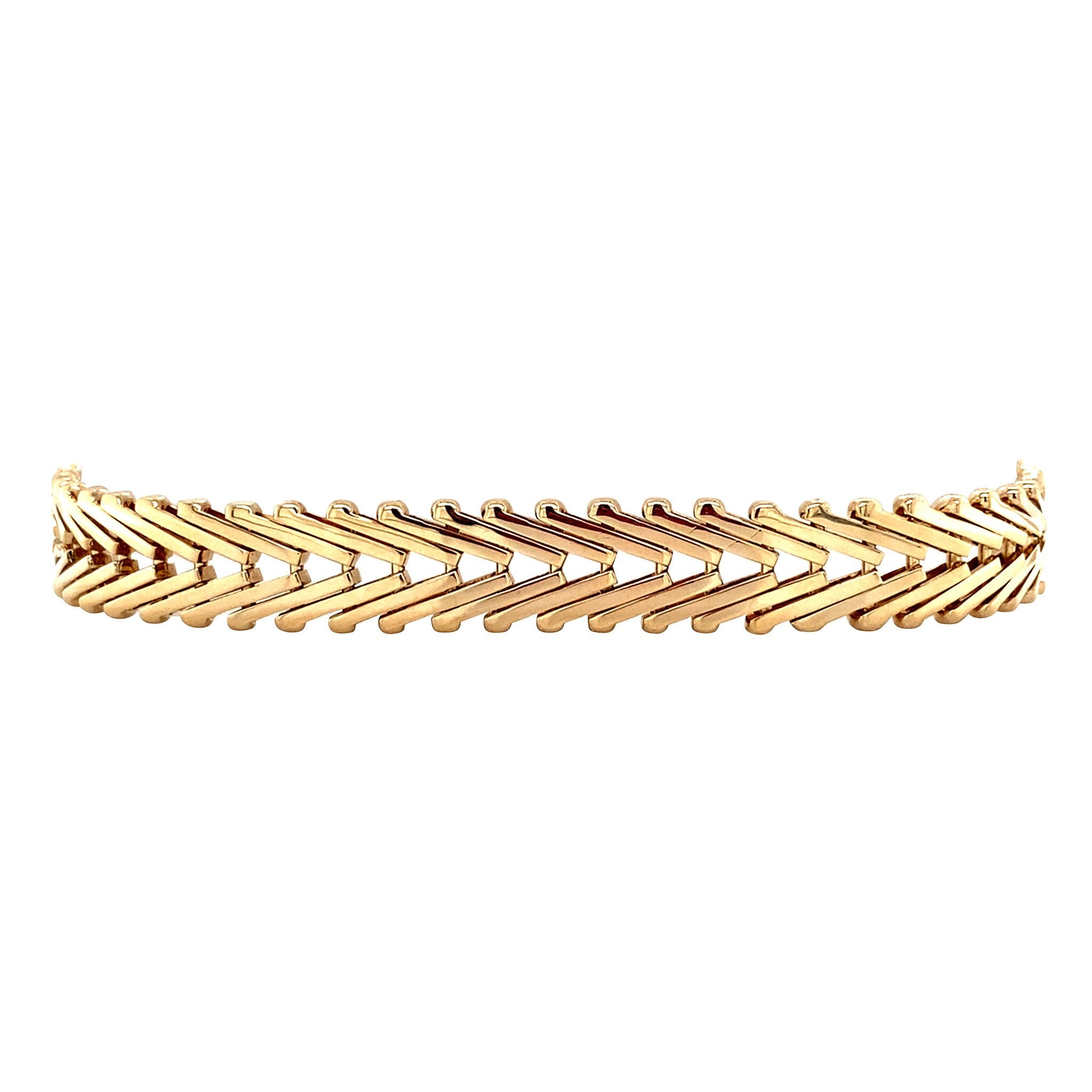 Vintage gold fantasy bracelet, 14 kt