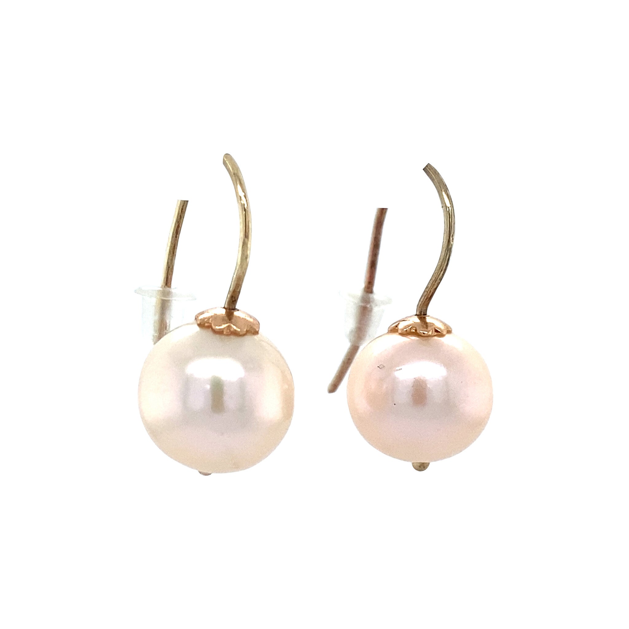 Vintage pearl drop earrings 12 kt
