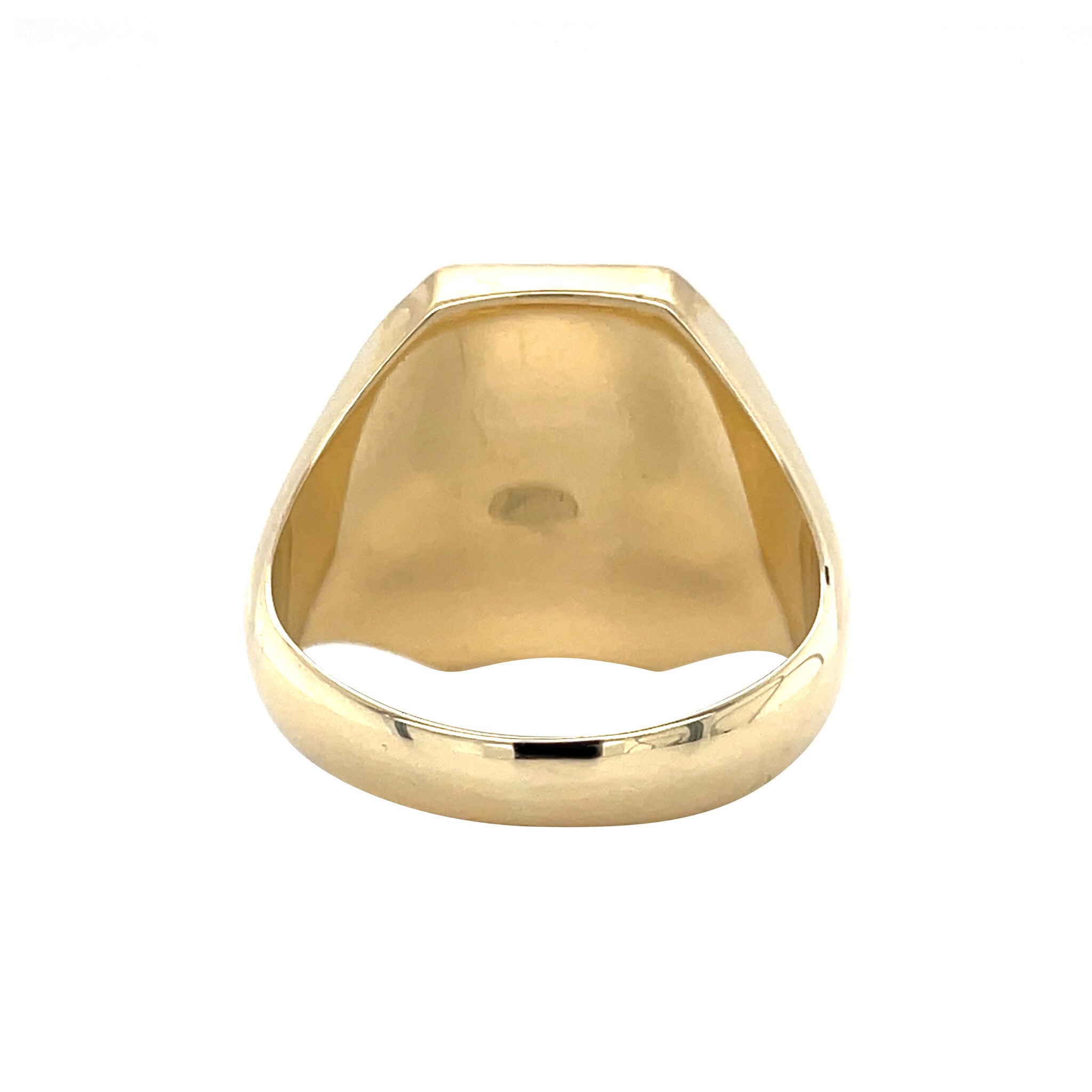 Gouden vintage zegelring met onyx 14 kt