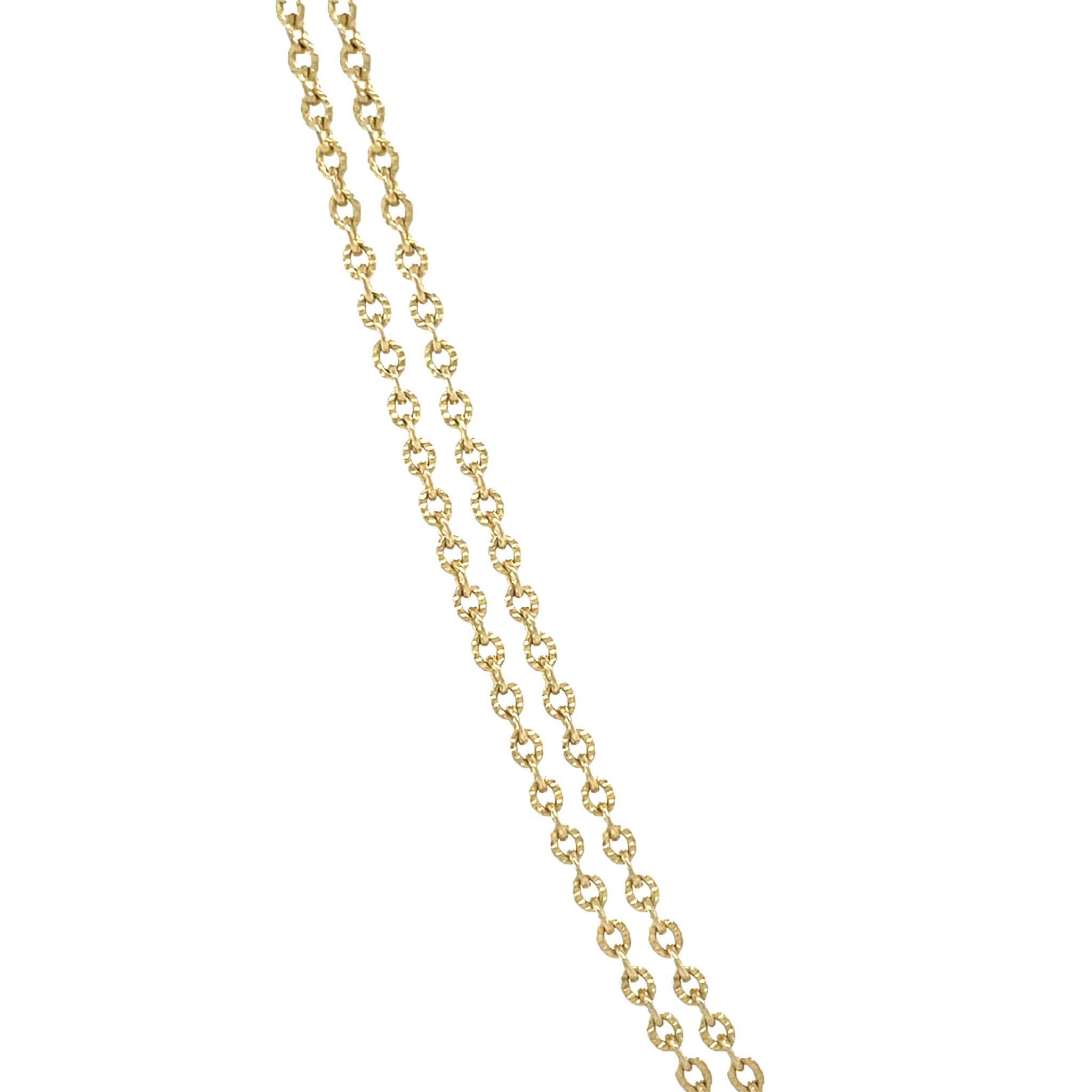 Gouden vintage anker collier 14 krt