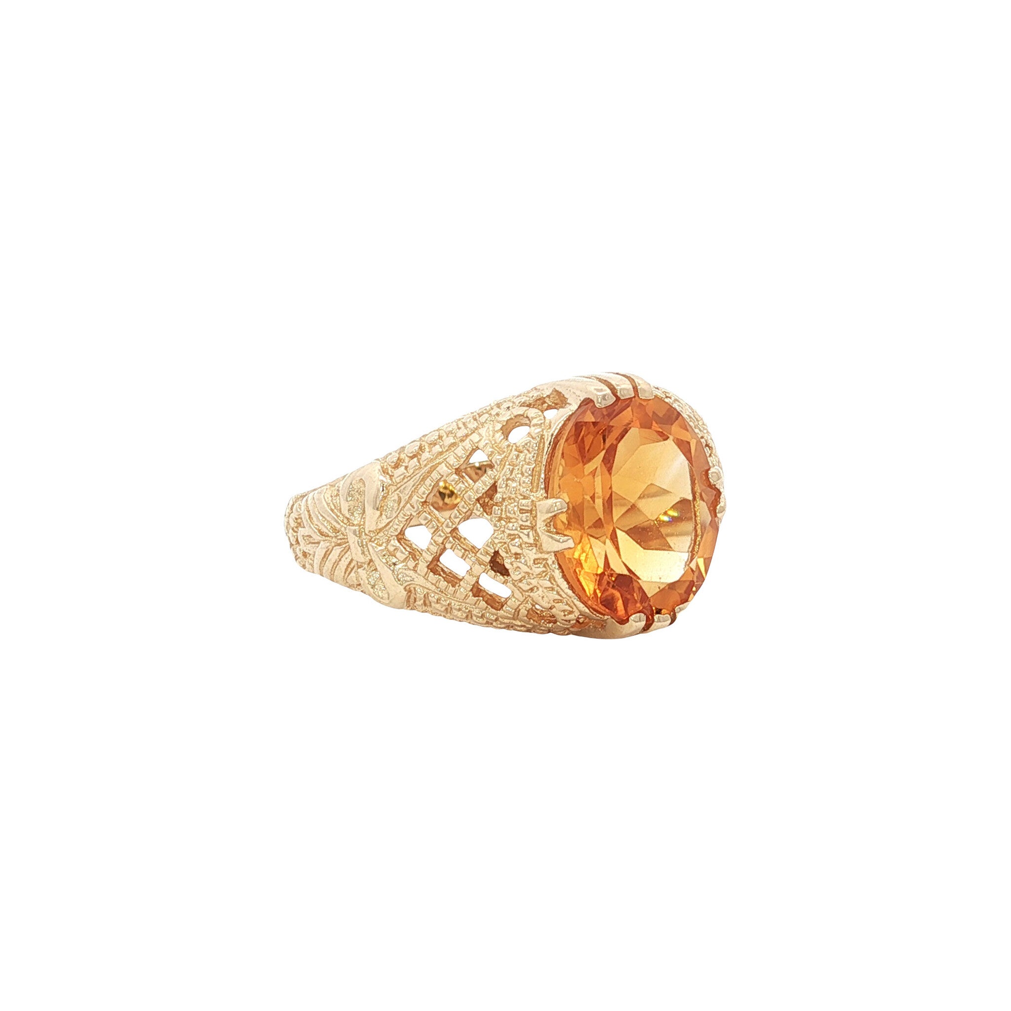 Gouden ring met citrien 14 kt