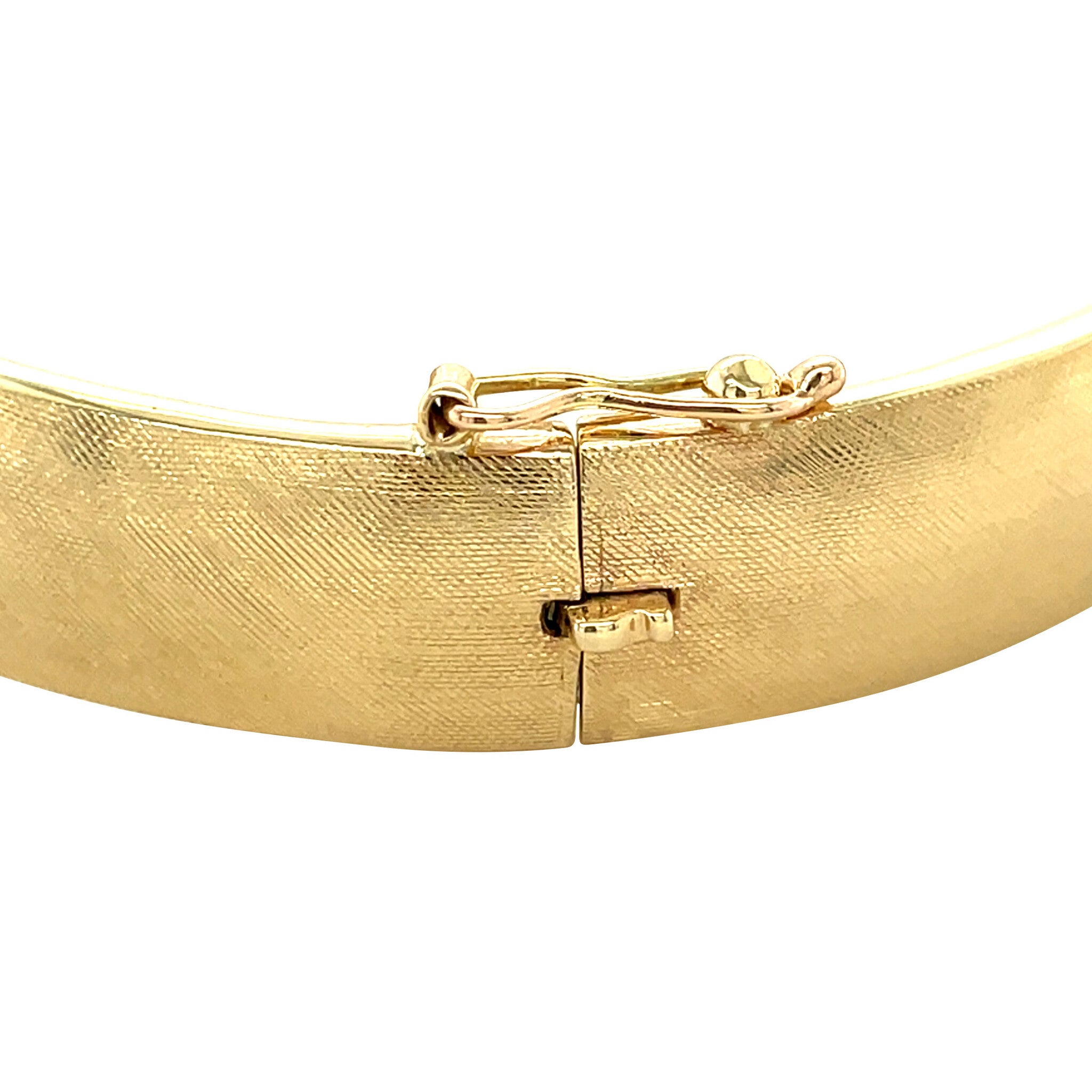 Tricolour gouden vintage bangle met gravure 14 kt