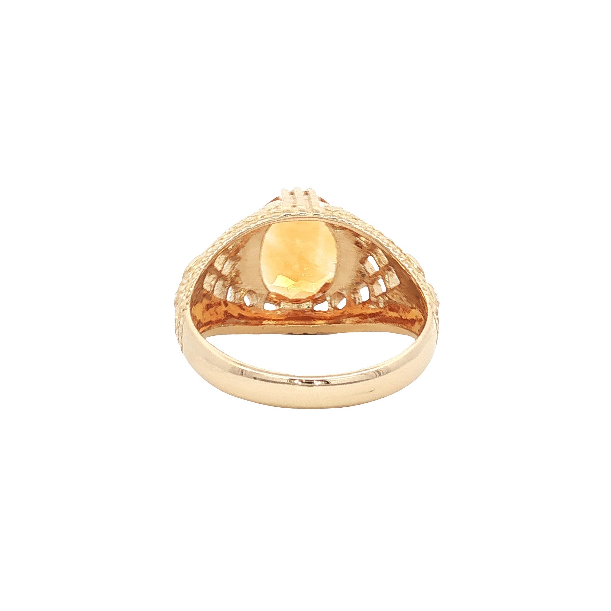 Gouden ring met citrien 14 kt
