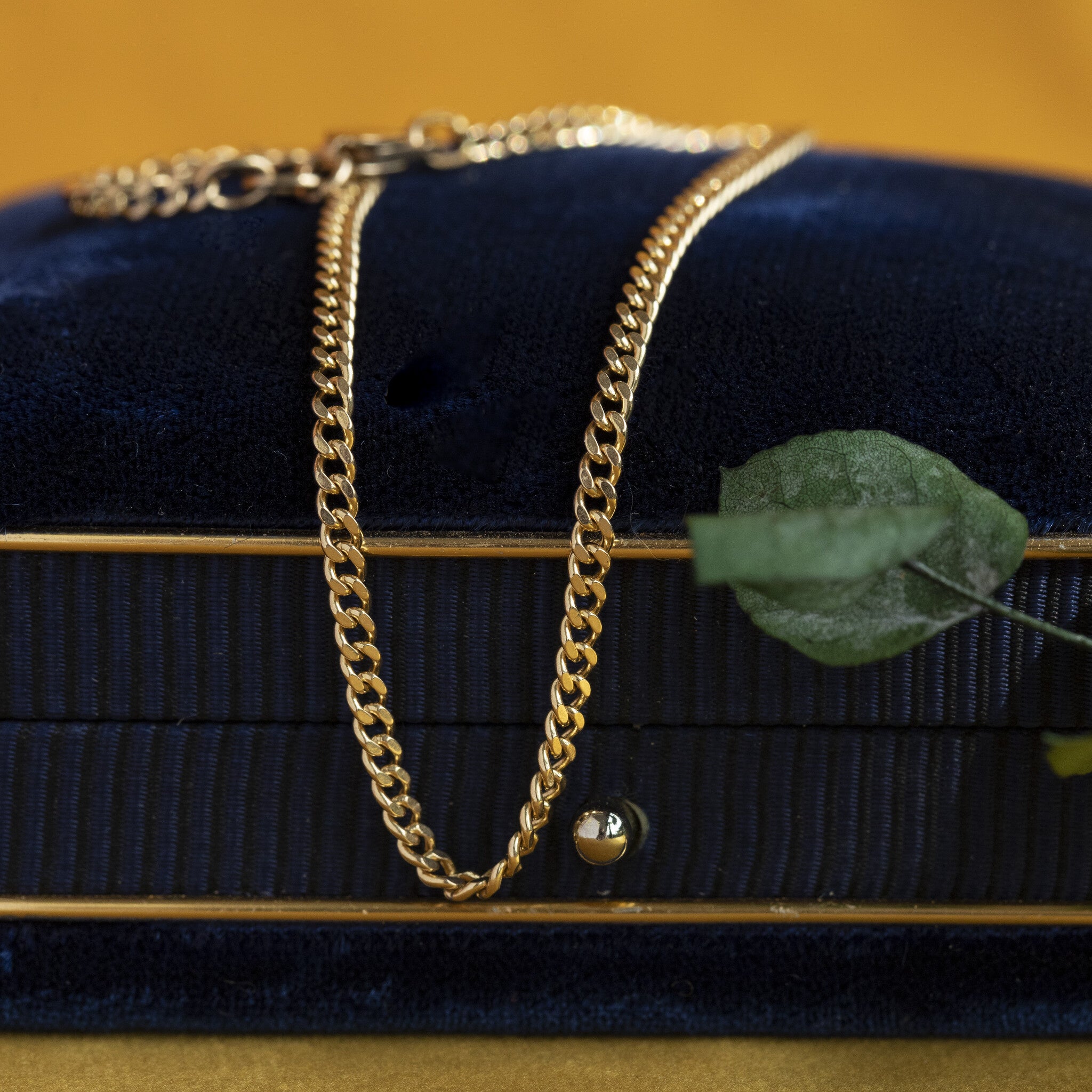 Gold bracelet gourmet 19.5 cm 14 krt