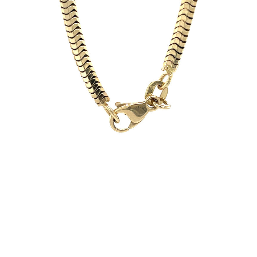 Vintage gold snake necklace 14 kt
