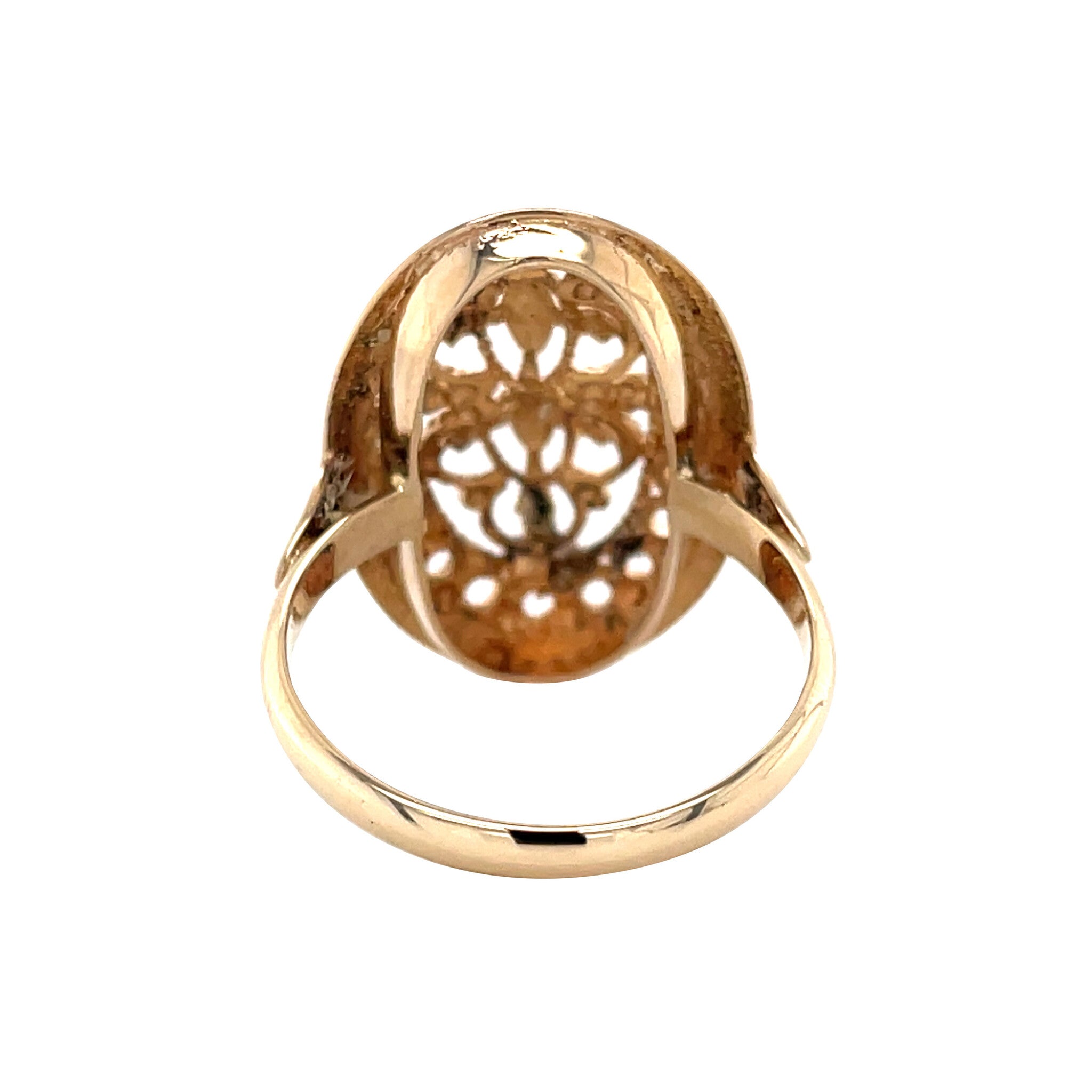 14 kt gold vintage fantasy ring