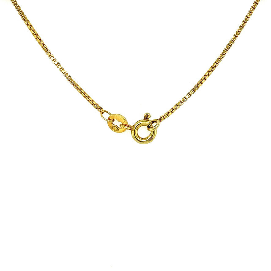 Gold Venetian long necklace, 44 cm, 14 kt